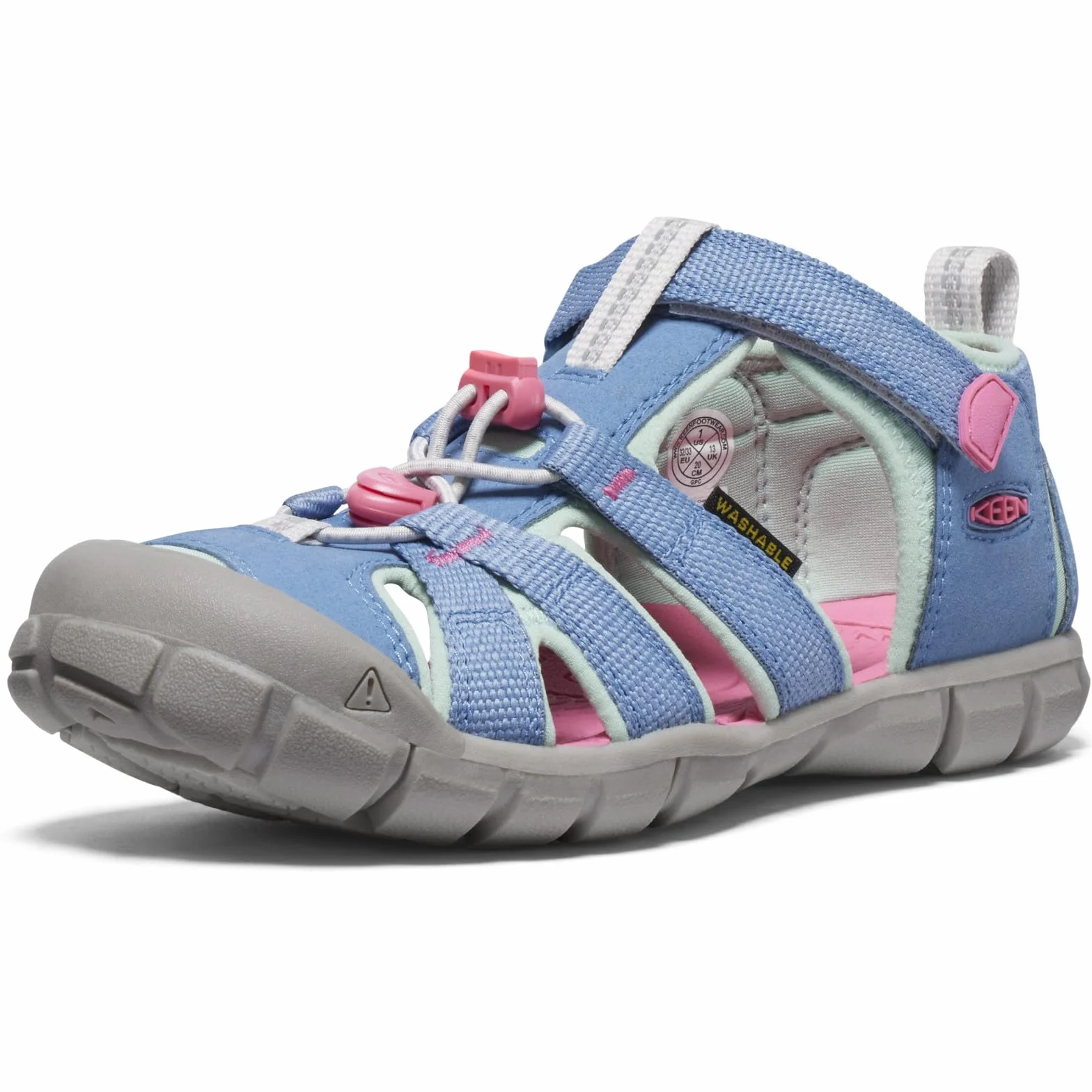 KEEN Sandały dziecięce unisex Seacamp 2 CNX, Coronet niebieski gorący róż, 38 EU