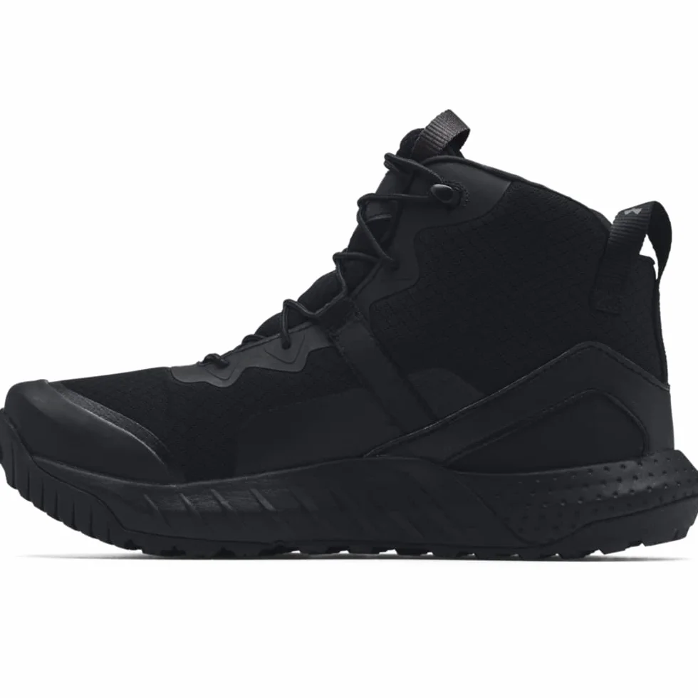 Under Armour Męskie buty wojskowe i taktyczne Micro G Valsetz Mid, Czarny (001)/czarny, 41 EU