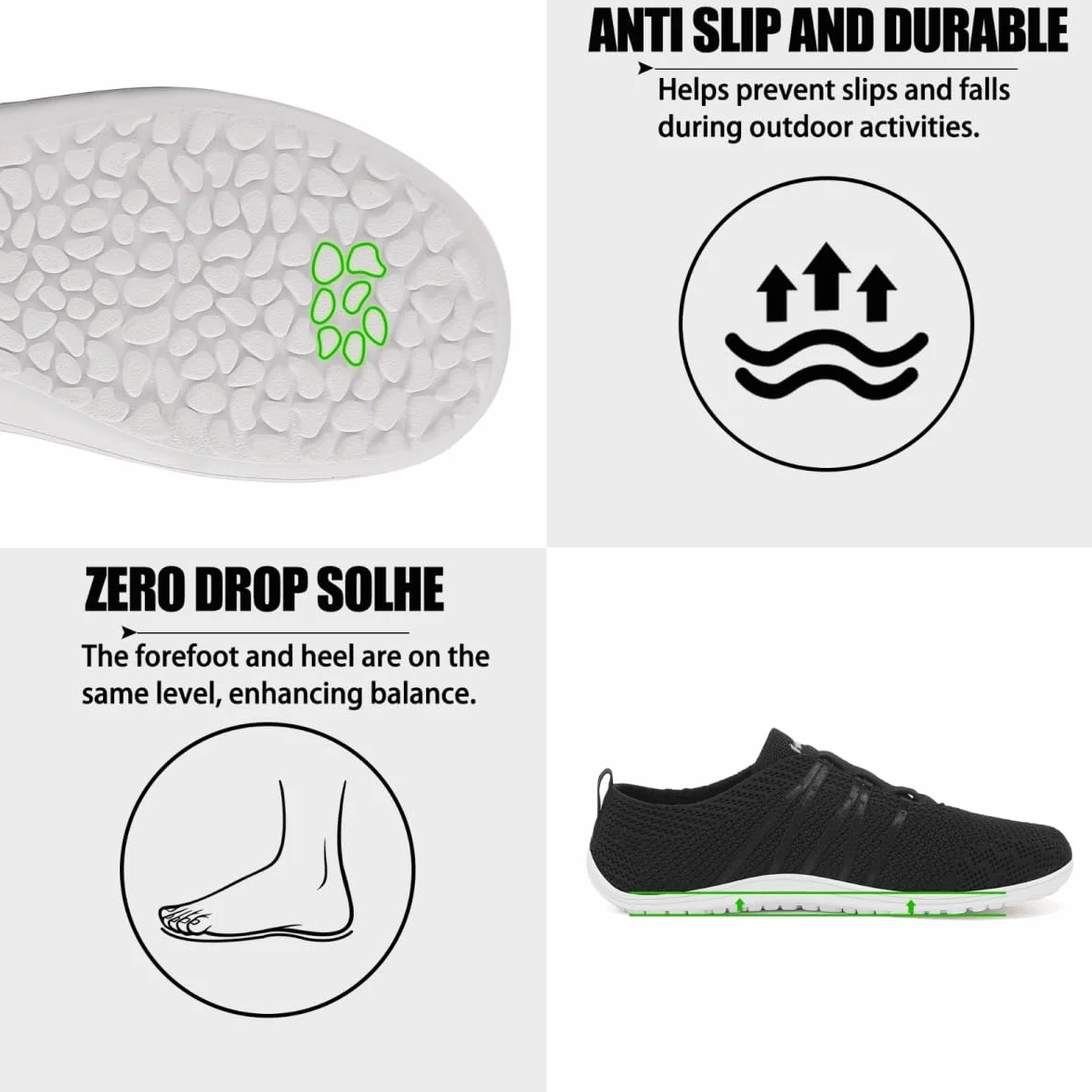 Merdoo Buty Barefoot Mężczyźni Kobiety Wygodne Buty Sportowe Oddychające Buty Do Biegania Minimalistyczne Buty Fitness Lato Lekkie Buty Do Chodzenia Antypoślizgowe Sneaker Unisex 37-45EU