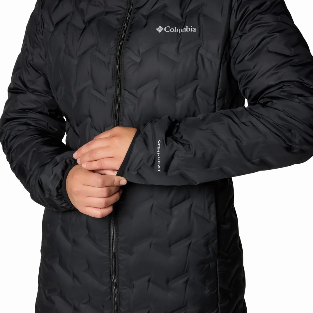 Columbia Damska długa kurtka puchowa Delta Ridge 2, czarna, L