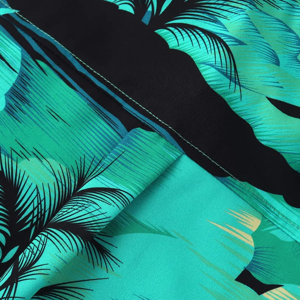 Spring&Gege Chłopięca luźna koszula hawajska z krótkim rękawem, Aloha, letnia plaża, z nadrukiem, unisex, koszula rekreacyjna (5-14 lat)