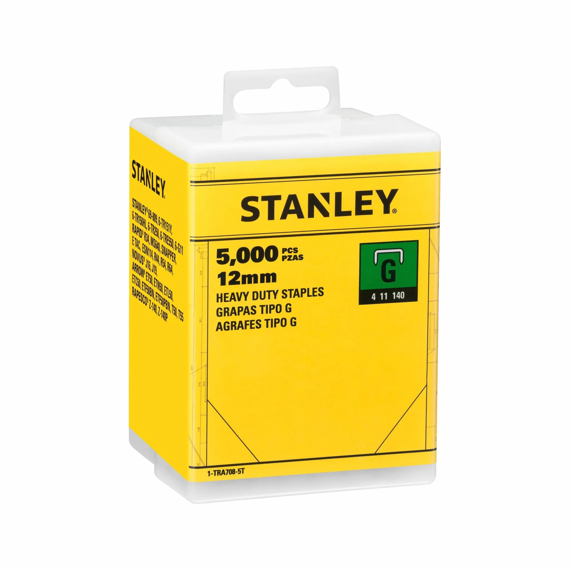 Stanley 1-TRA708-5T Wytrzymałe zszywki 12 mm (5000 sztuk) (opakowanie może się różnić)