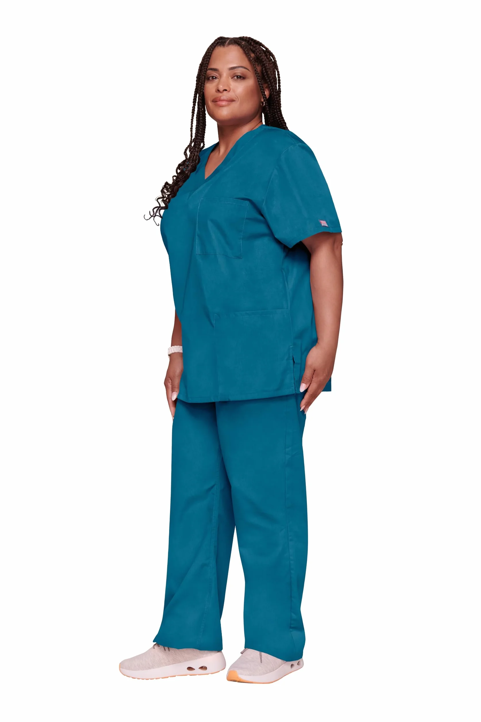 Cherokee - Uniform unisex kasak dekolt w serek linia Originals rozmiar XXS, granatowy, 18130, Caribbean Blue, M