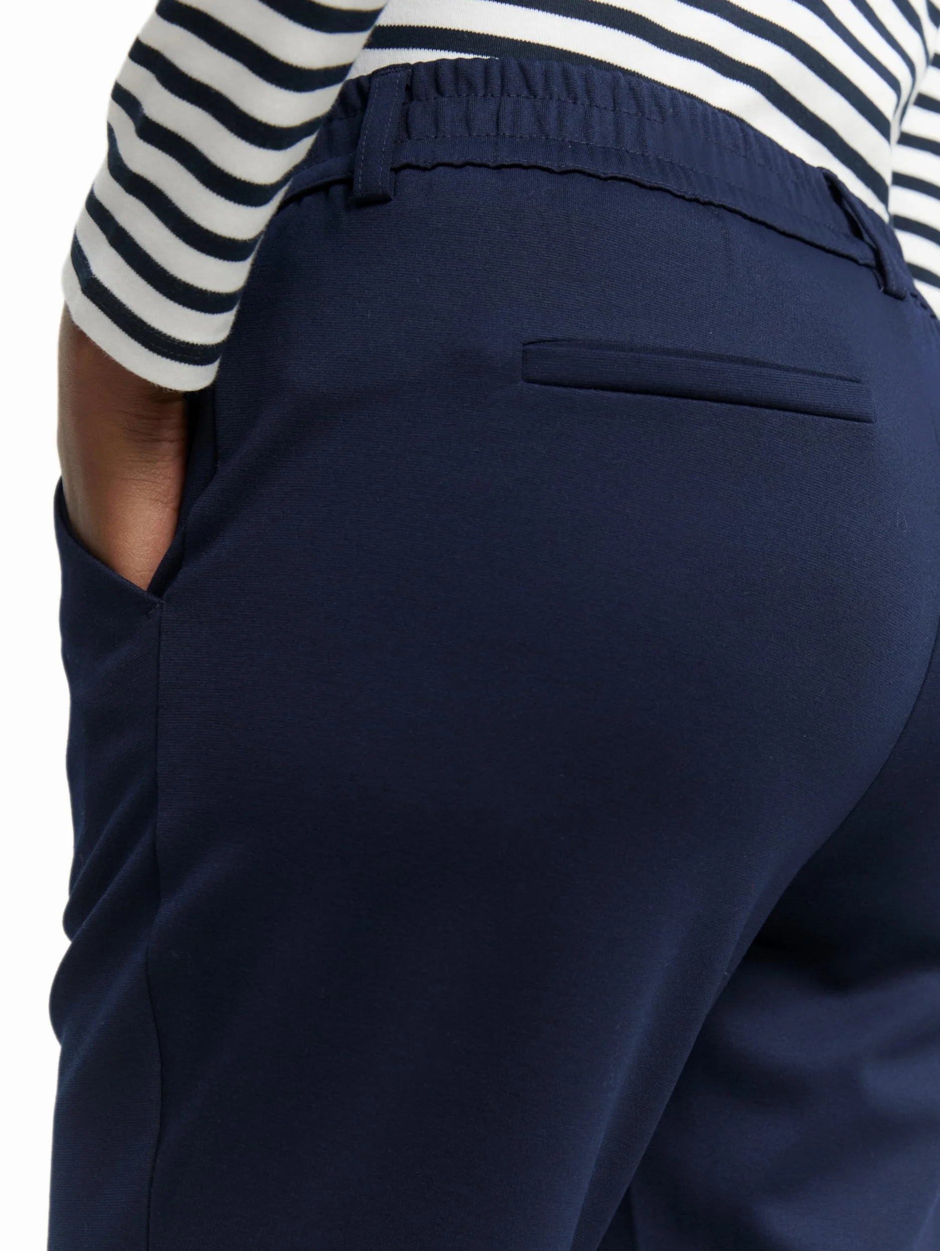 TOM TAILOR Damski Spodnie o luźnym kroju z elastycznym ściągaczem