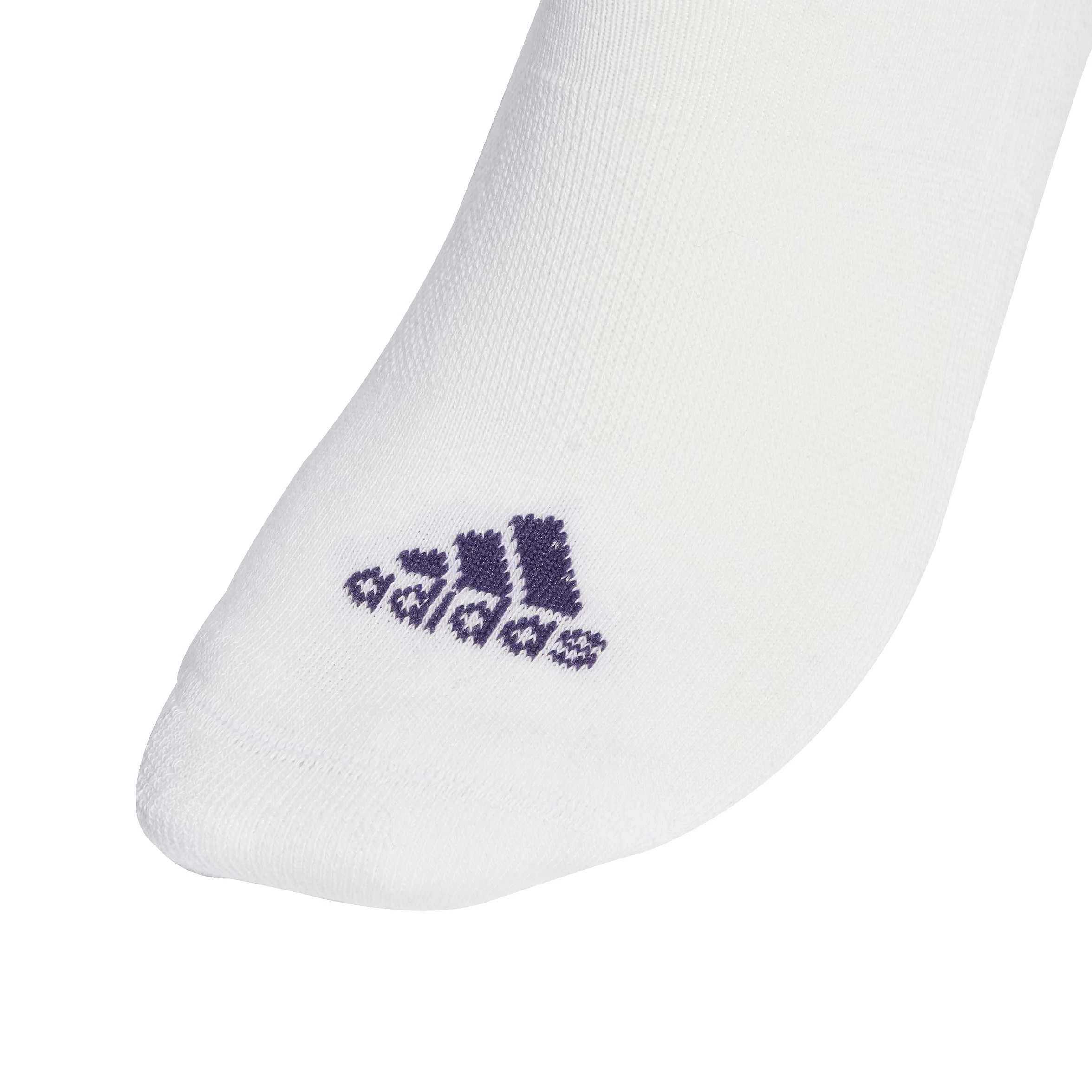 adidas Uniseks 3-Stripes Cushioned Sportswear Mid-Cut Socks 3 Pairs, White/White/Powder Plum, 8.5-10