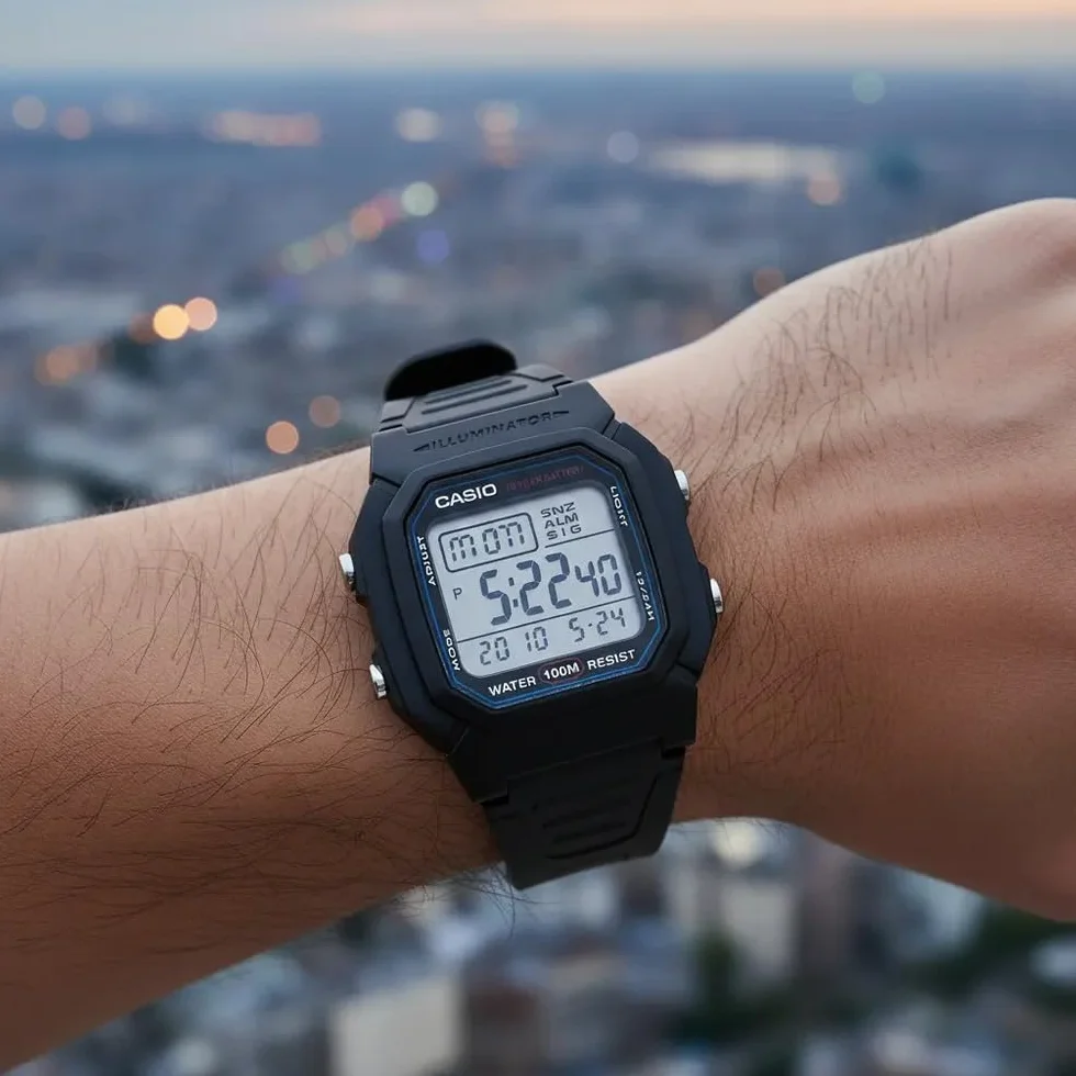 Casio Unisex zegarek na rękę Vintage Digital kwarcowy żywica W-800H-1A, czarny/czarny, Einheitsgröße, taśma