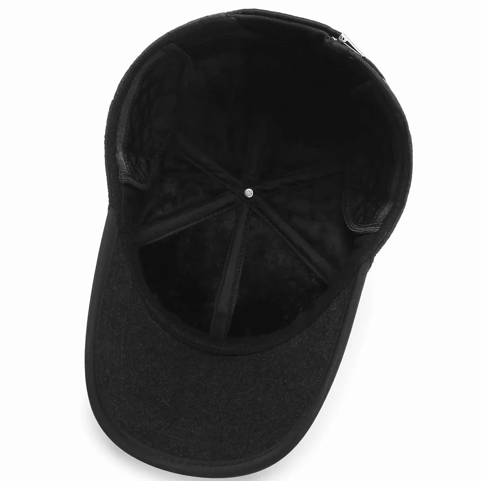 YAMEE Czapka męska zimowa z rozkładaną ochroną uszu, czapka zimowa, unisex, czapka baseballowa, czapka zimowa, czapka męska na jesień/zimę, miękka wyściółka wewnętrzna, Rozmiar uniwersalny