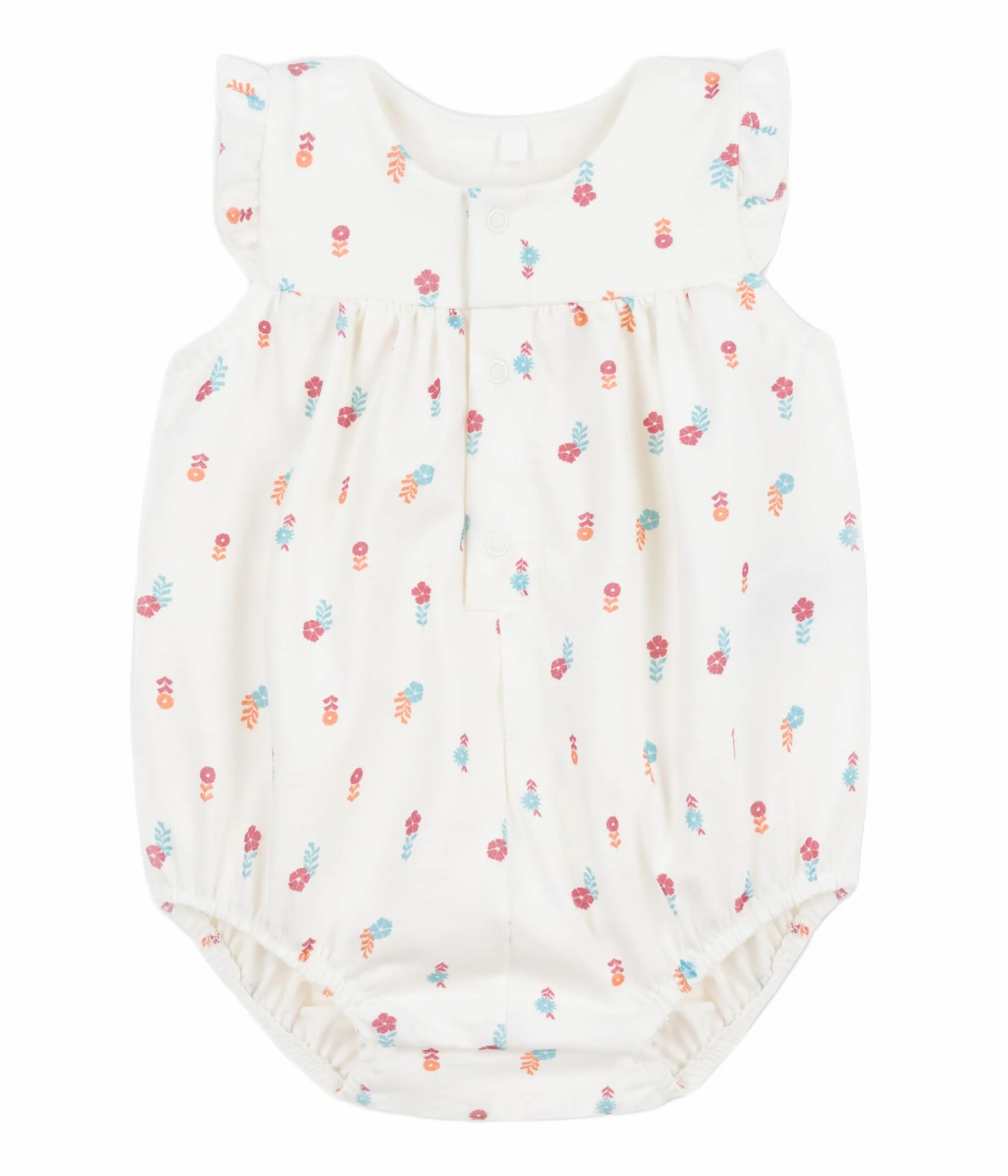 Petit Bateau Kombinezon dziecięcy, biały/wielokolorowy, 6 miesięcy