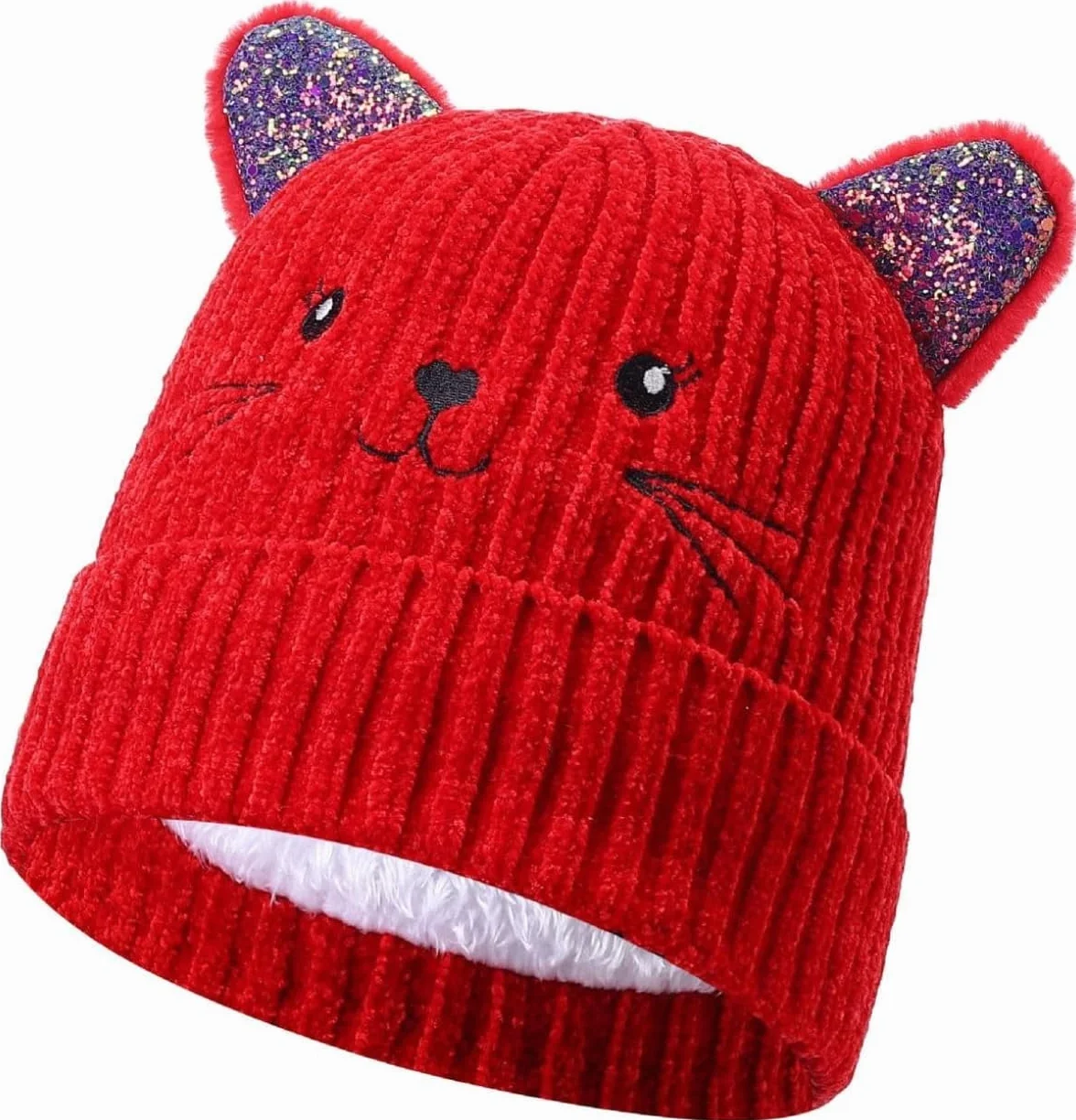 Dziewczęca czapka beanie z kotem