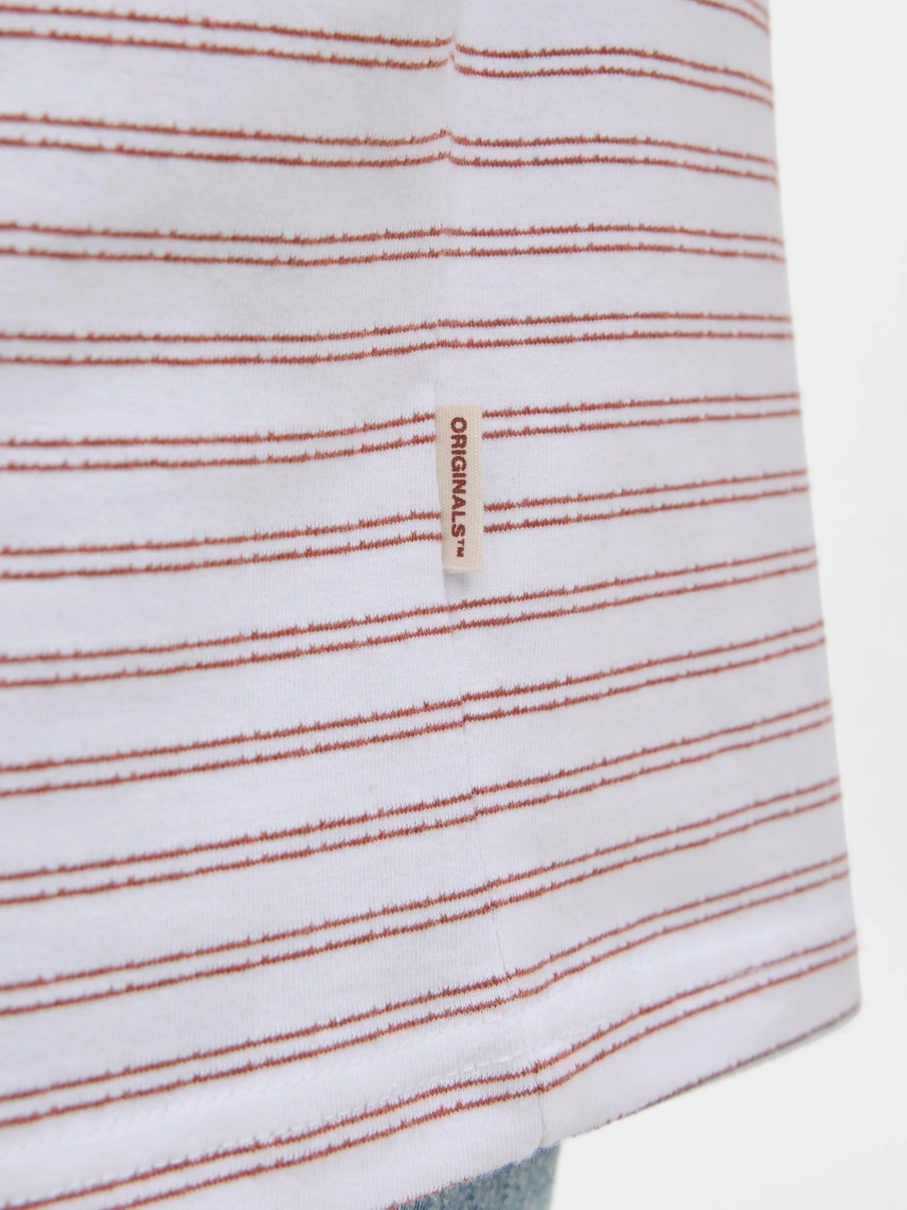 JACK & JONES Koszulka męska Jorcanggu Stripe Tee SS Crew Neck, Bright White, M