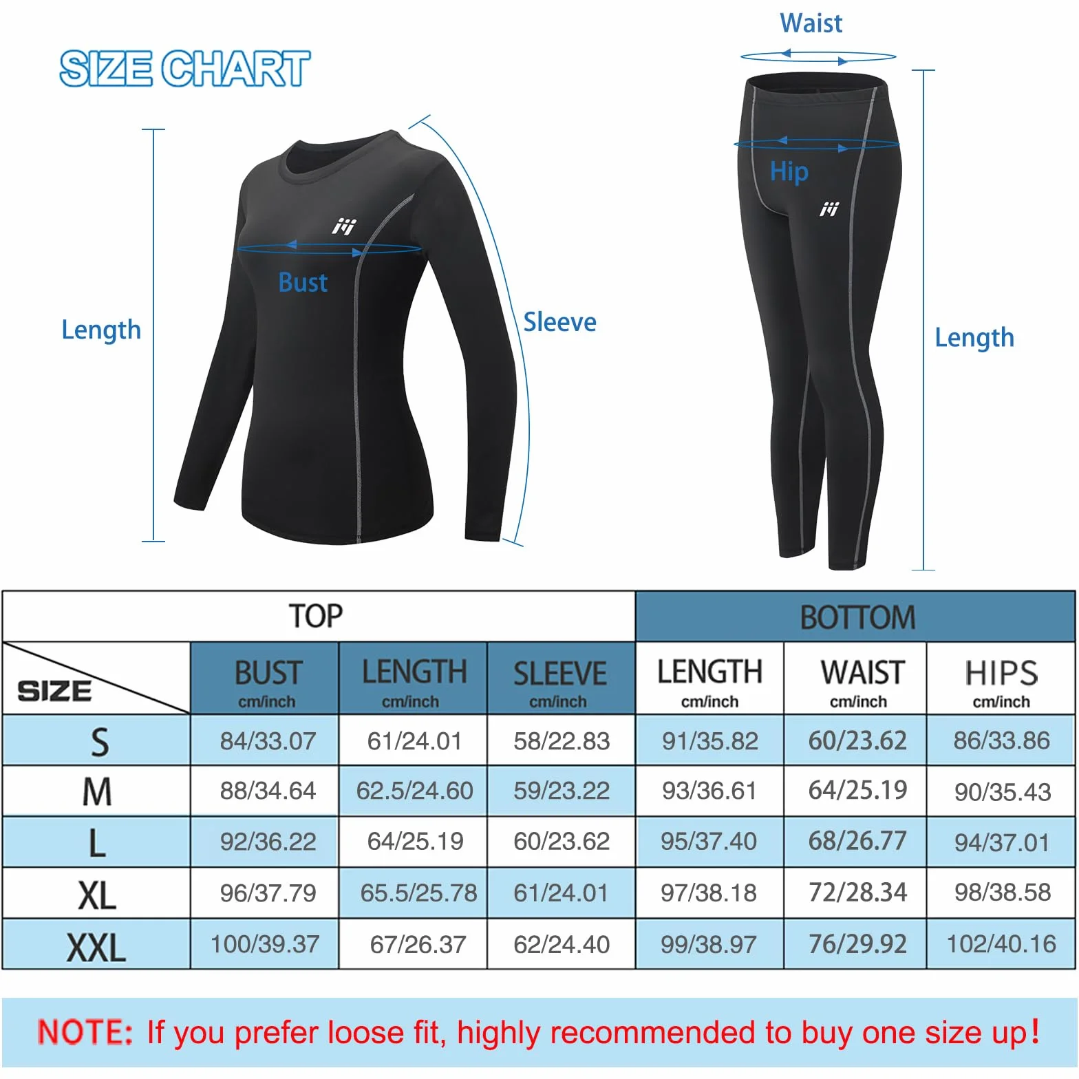 MEETWEE Damska koszulka termiczna, koszulka kompresyjna z długim rękawem, bielizna sportowa, Baselayer, do biegania, jazdy na rowerze, fitnessu, czarny + szary 2, M