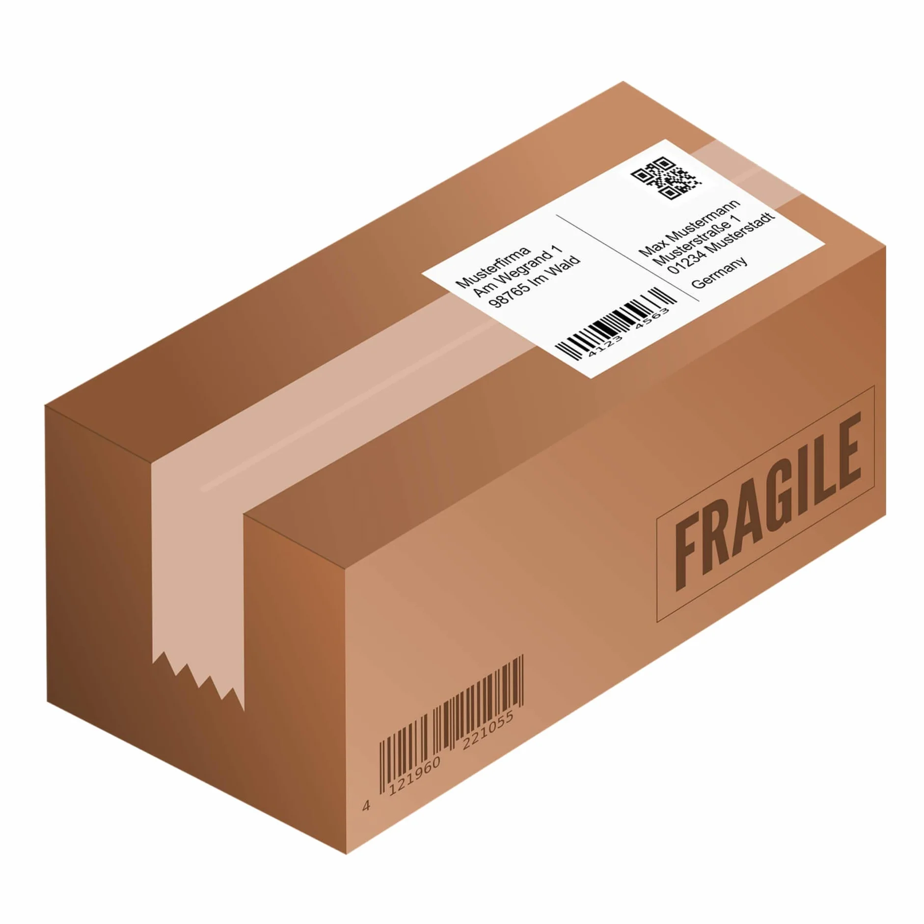 Printation Etykiety wysyłkowe A5 210 x 148 mm białe - 50 etykiet adresowych samoprzylepnych 210 x 148 na 50 arkuszach DIN A5 - etykiety samoprzylepne DHL - naklejki na pakiety - 6135 8690