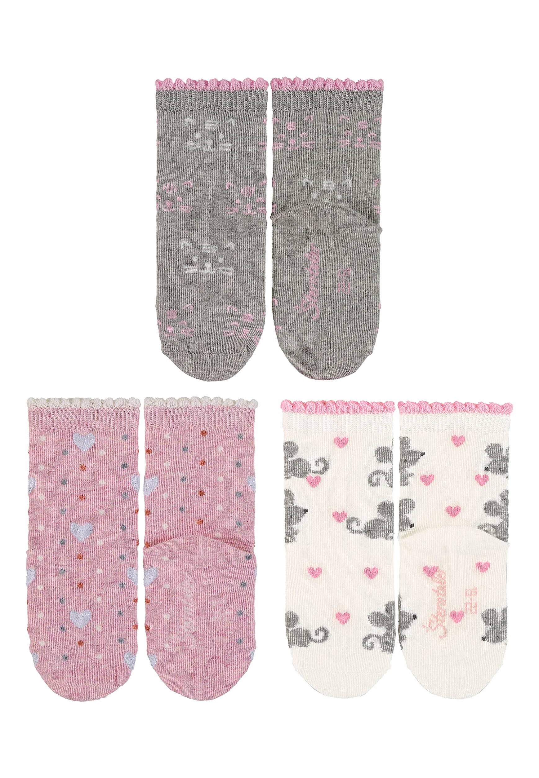 Sterntaler Skarpety Dziewczynki Söckchen 3er-pack Katze