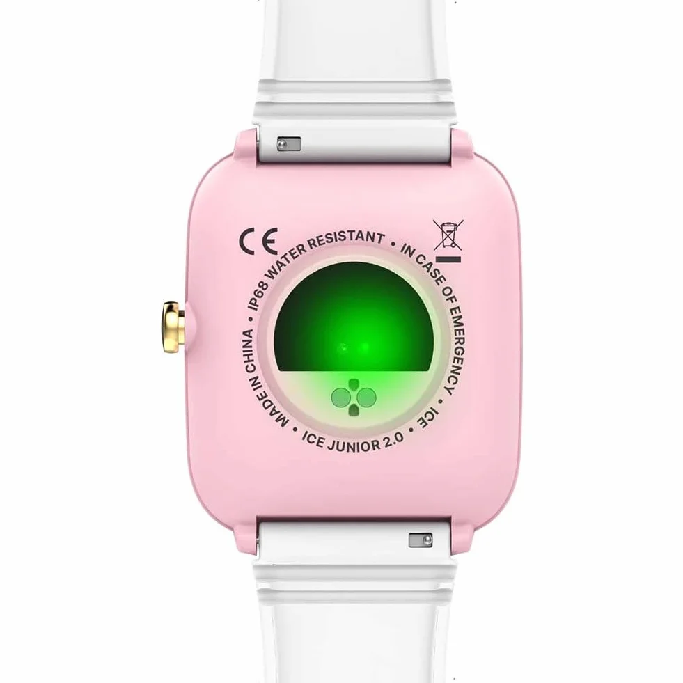 Ice-Watch - ICE smart junior 2.0 Pink White - różowy zegarek dla dzieci z białym silikonowym paskiem (1,75 cala)