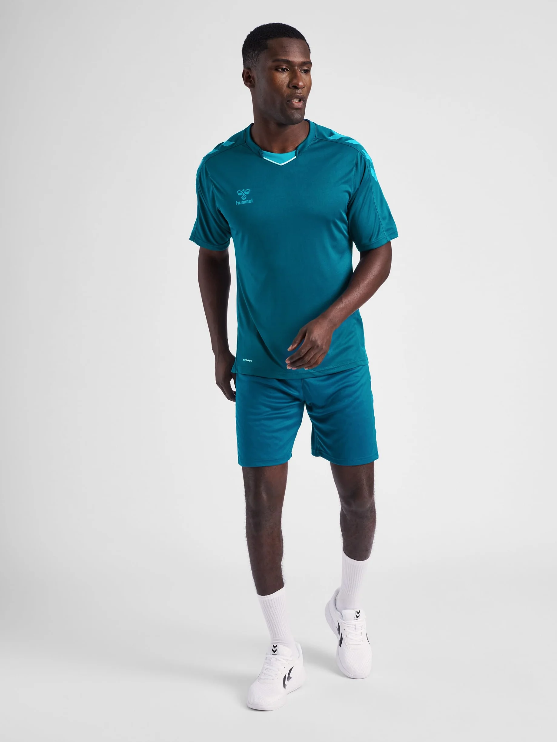 hummel Koszulka męska Hmlcore Xk Poly Jersey S/S, niebieski koralowy, M, Błękitny koral, M