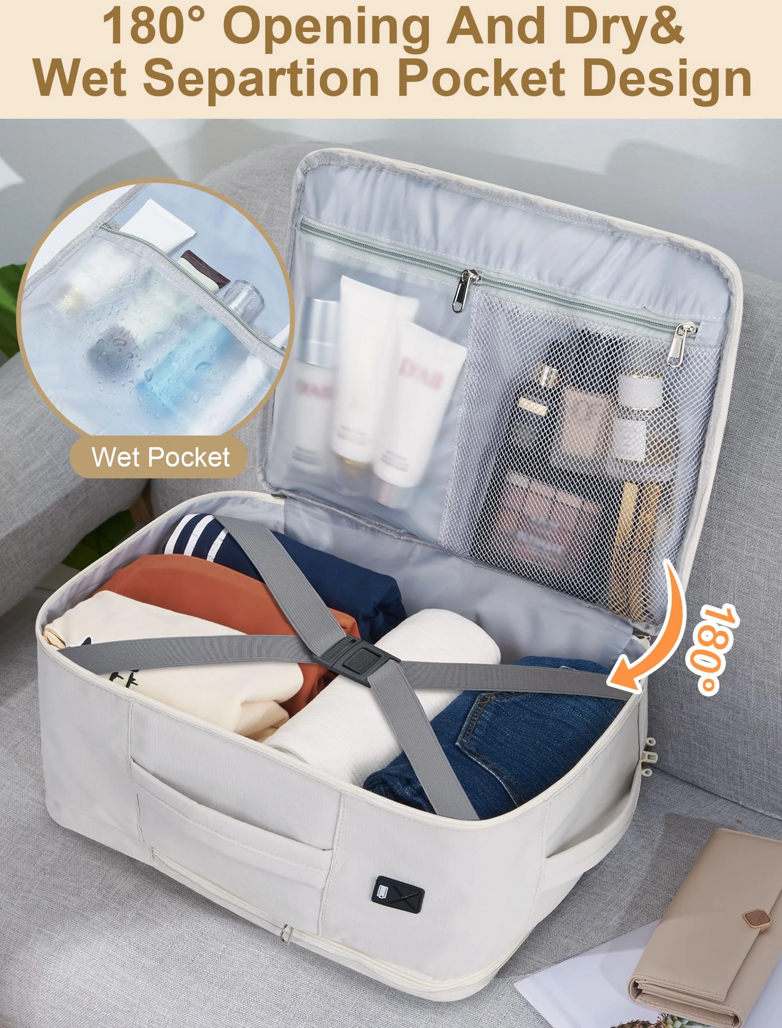 Plecak Kabinowy 40x30x20 cm do Ryanair, Bagaż Podręczny pod Siedzenie Wizz Air Vueling, Plecak na Laptopa 15,6", Wodoodporna Torba Podróżna 24L dla Kobiet i Mężczyzn, Biznes i Turystyka