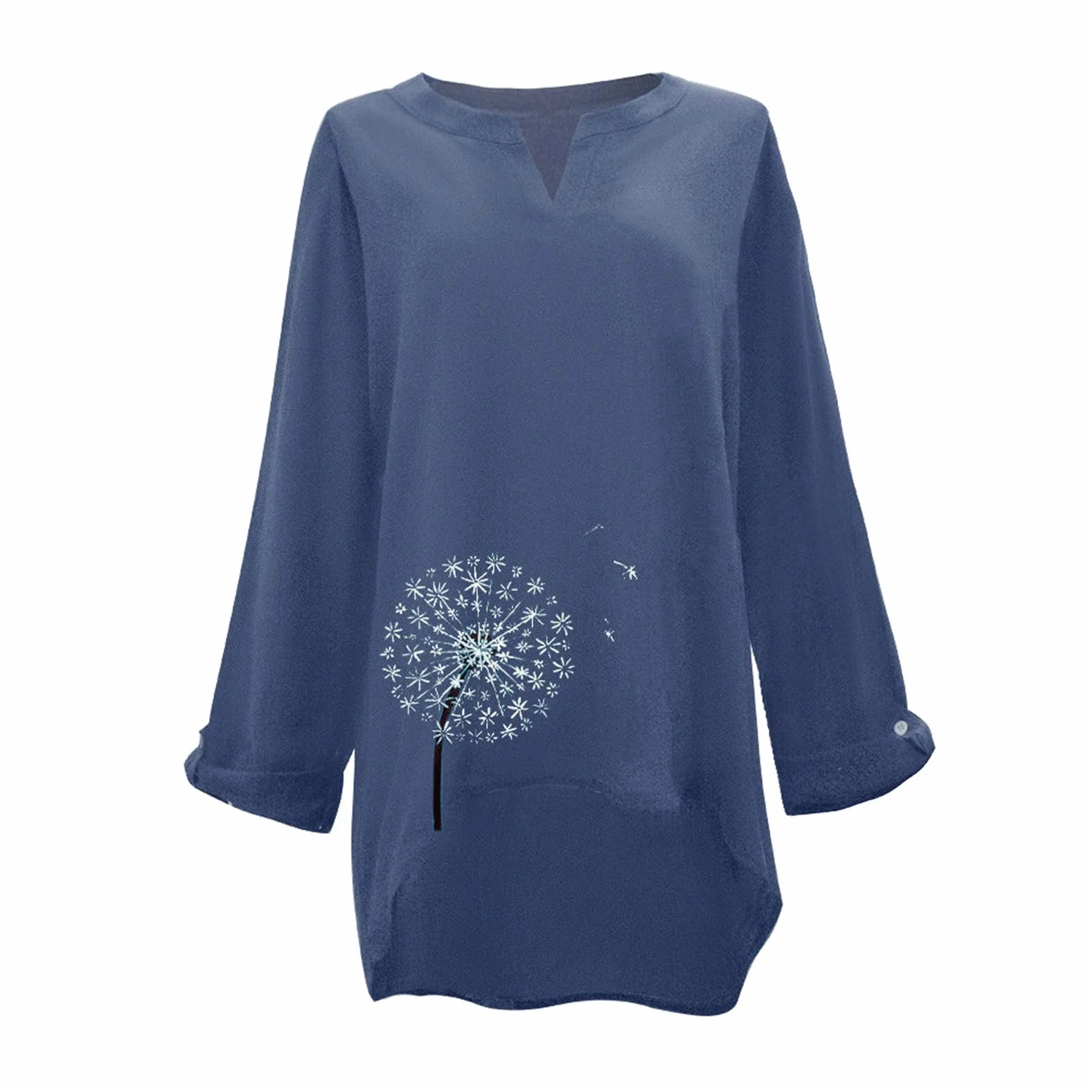 Topy plus size dla kobiet koszulki zapinane na guziki koszule plus size bawełniane lniane bluzki dla kobiet lato na co dzień dekolt w serek zwijany rękaw 3/4 tunika modne topy lniane koszule dla