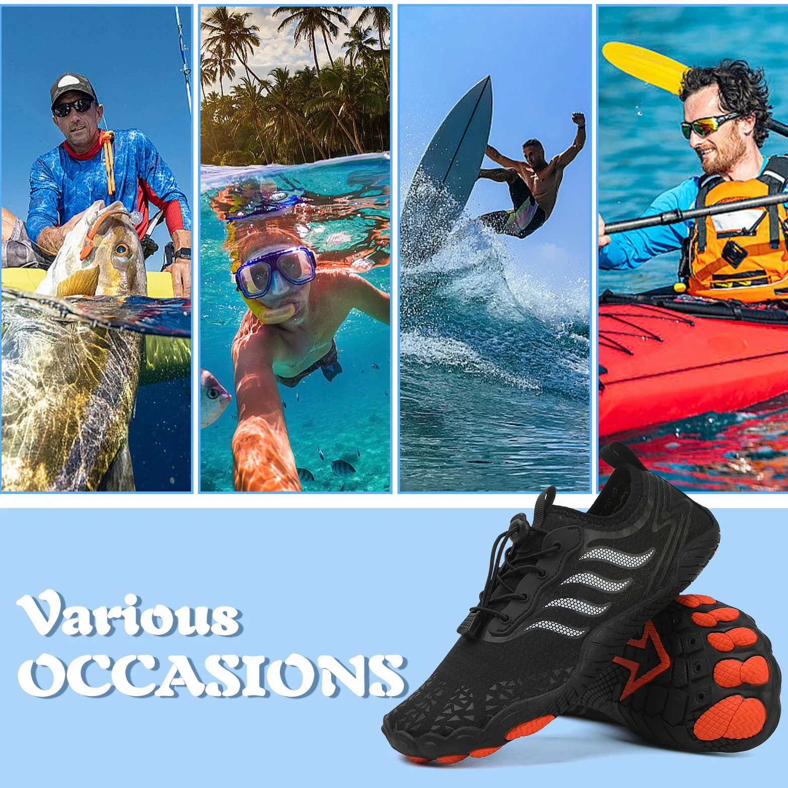 Buty kąpielowe, buty do wody, dla mężczyzn i kobiet, buty plażowe, na lato, do pływania, do wody, szybkoschnące, do surfowania