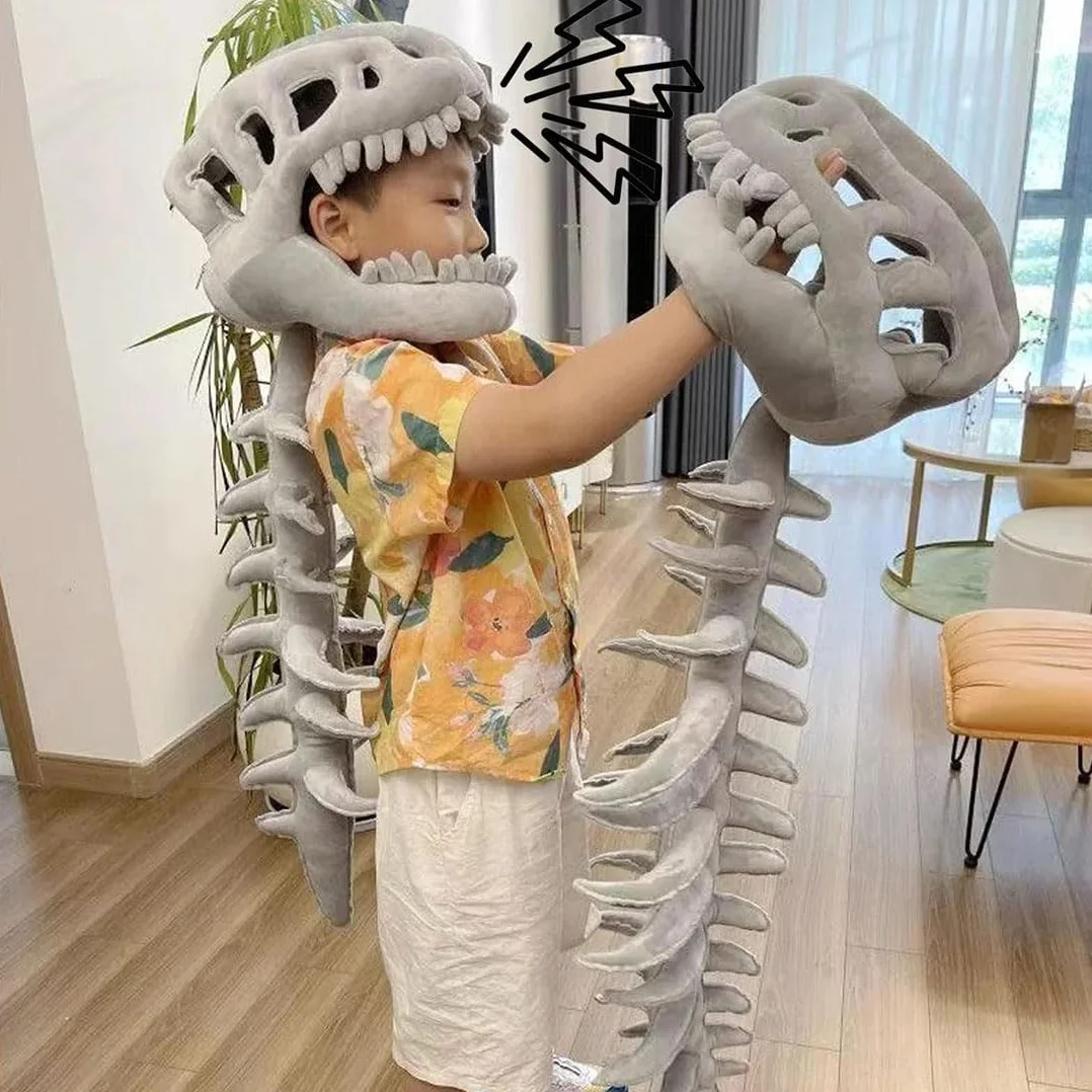 Realistyczny Pluszowy Kostium Szkieletu Dinozaura,Zestaw Kostiumów Szkieletu, ostium cosplay, kostium na Halloween, kostium na całe ciało,Kostium na imprezę,Na urodziny,Imprezę