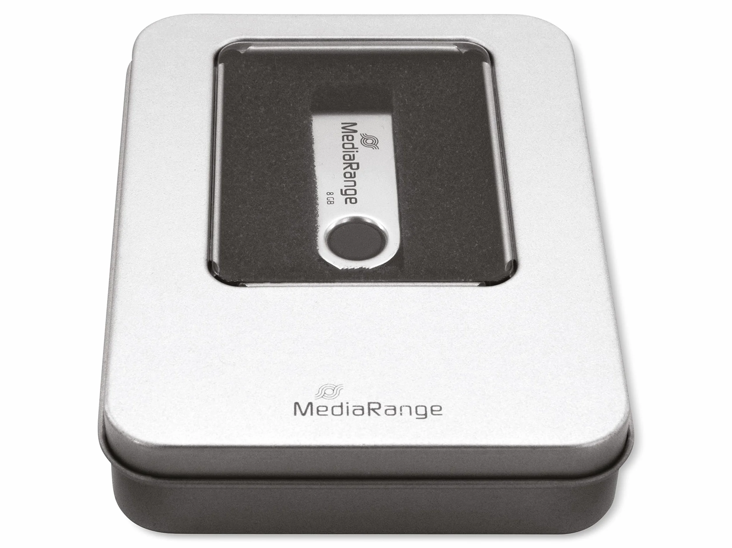 MediaRange Aluminiowe pudełko do przechowywania srebrny BOX901 do pamięci USB