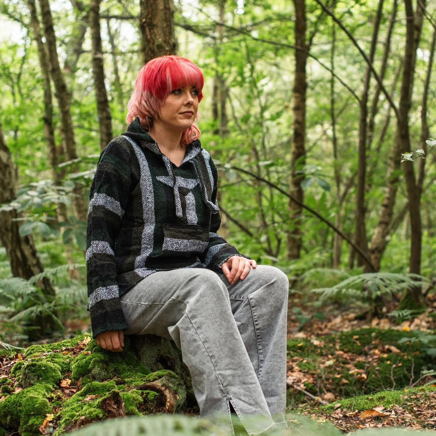 Siesta Bluza z Kapturem Baja - Meksykańska Bluza z Kapturem Jerga Hippy Festival Dla Mężczyzn i Kobiet