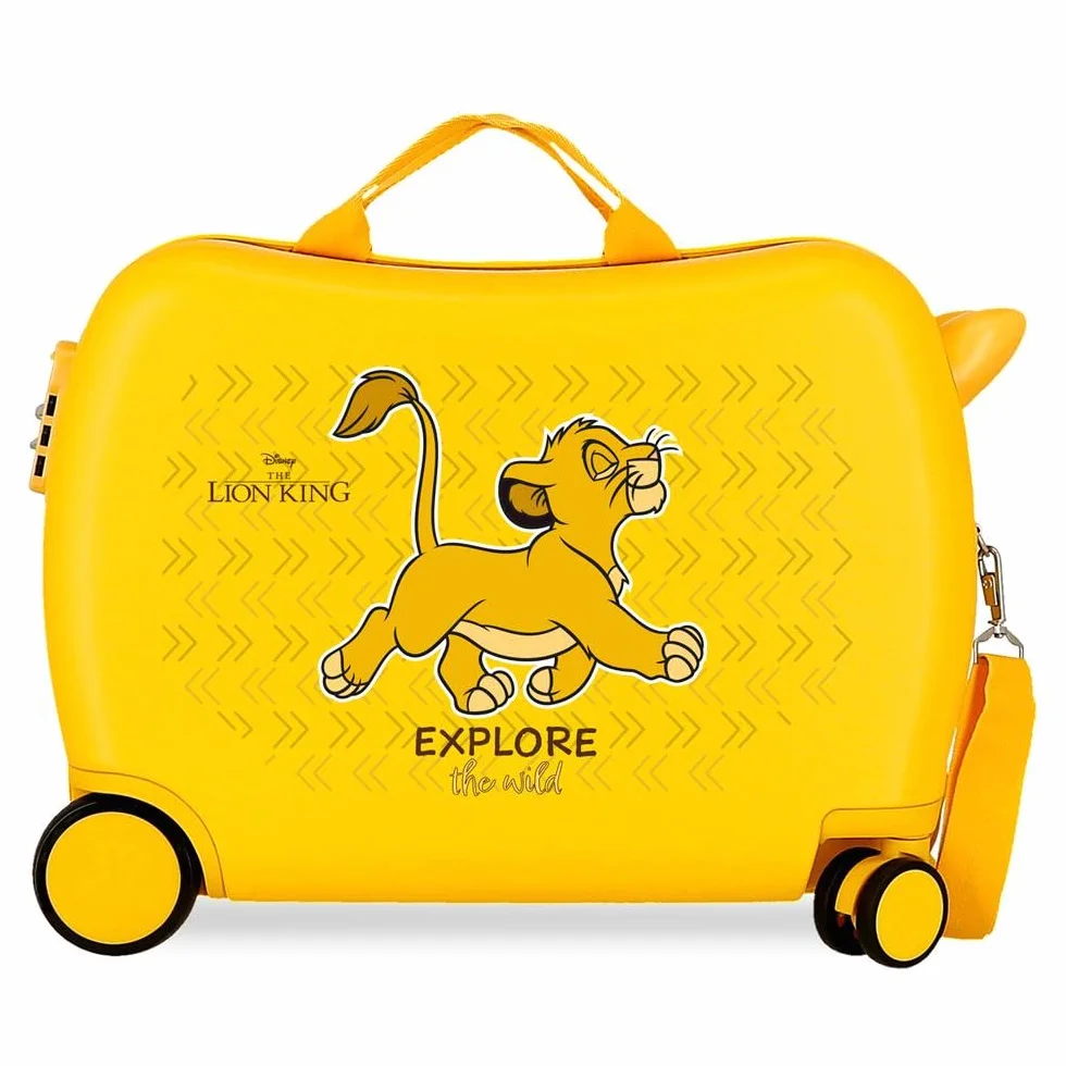Joumma Disney Król Leon Explorer walizka kabinowa żółta 33 x 50 x 20 cm sztywna 2 kg zamek szyfrowy z boku ABS 2 kg 33 l bagaż podręczny, Żółty, Talla única, walizka dziecięca