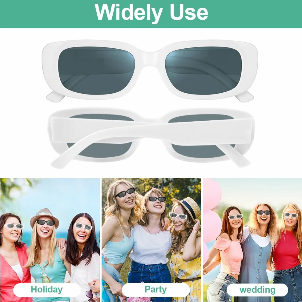 Ainiv Okulary przeciwsłoneczne w kształcie serca, 2 sztuki, retro, kocie oko, ochrona przed słońcem UV400, unisex, na imprezę, podróż, sesję zdjęciową