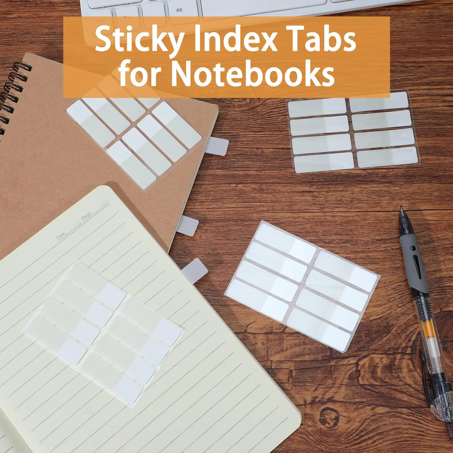 Ymapinc 800 szt. zakładek do notebooków, przyklejane, 1 x 4 cm samoprzylepne zakładki do notatek, stron, zakładek indeksowych, znaczników stron, segregatorów, podziałki