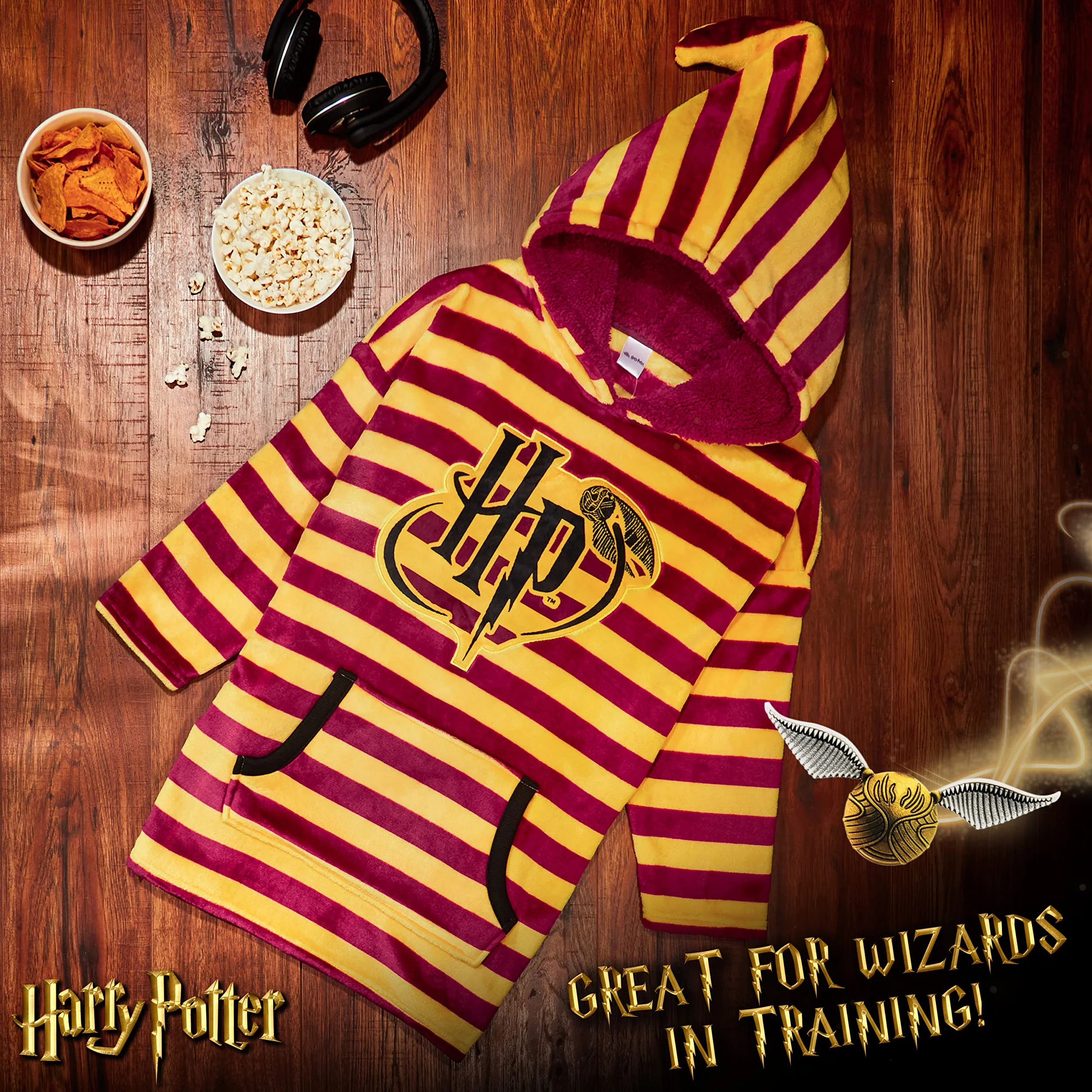 Harry Potter Bluzy z kapturem dla dziewczat Dzieci Oversizowa bluza z kapturem Koc Harry Potter Prezenty (czerwony)