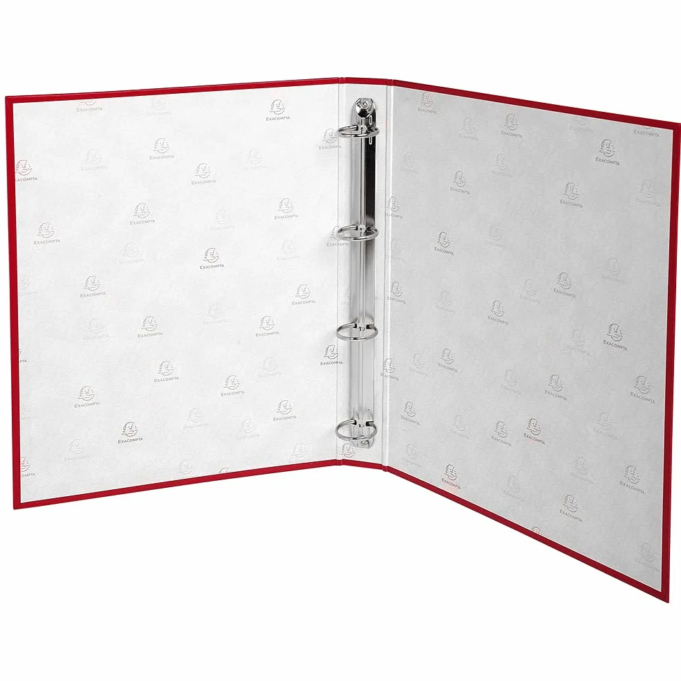 Exacompta 51330E Segregator 4 ringowy A4 z mocnego kartonu grzbiet 40 mm, segregator pierścieniowy teczka na dokumenty segregator na dokumenty 1 sztuka kolor losowy