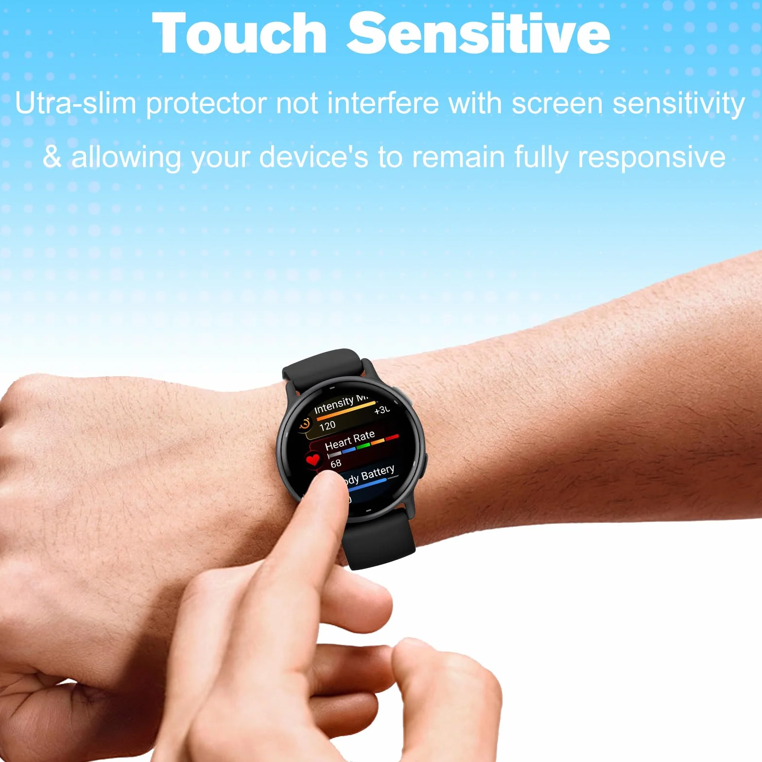 FINTIE 6 sztuk folii ochronnej do Garmin Vivoactive 6/5, ochrona wyświetlacza przed kurzem, miękka folia ochronna na wyświetlacz TPU, HD przezroczysta, odporna na zarysowania folia ochronna na