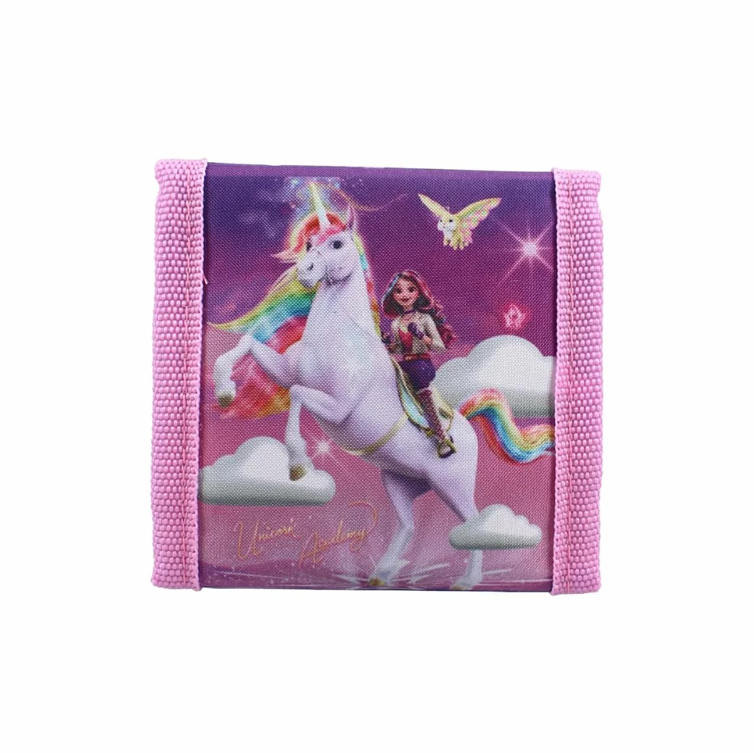 mybagstory - Portfel dziecięcy Unicorn Academy - fioletowy - dla dzieci - szkoła - przedszkole - przedszkole - wakacje - 10 cm