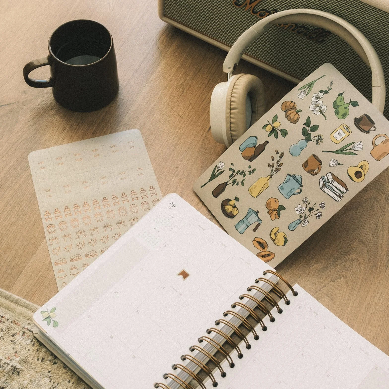 Kokonote 2026 Diary A5 Page A Day - Self Care Club | Daily Planner 2026 With Diary Stickers, Pocket, Bookmarks, January 2026 - December 2026 | Aesthetic Stationery Gifts For Women & For Men
