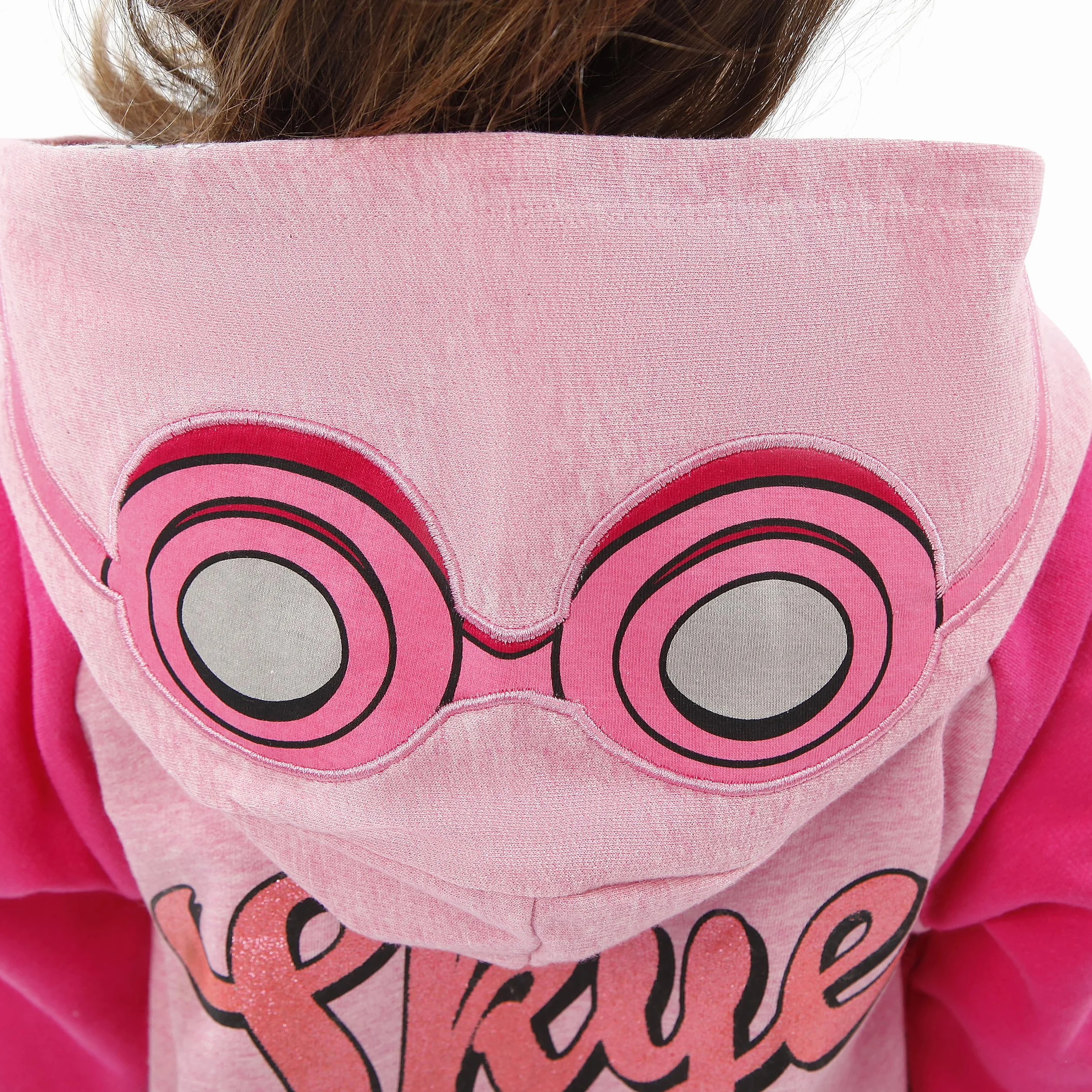 PAW PATROL Sweter dziewczęcy | Skye Zipper Hoodie | brokatowa bluza z kapturem dla dzieci