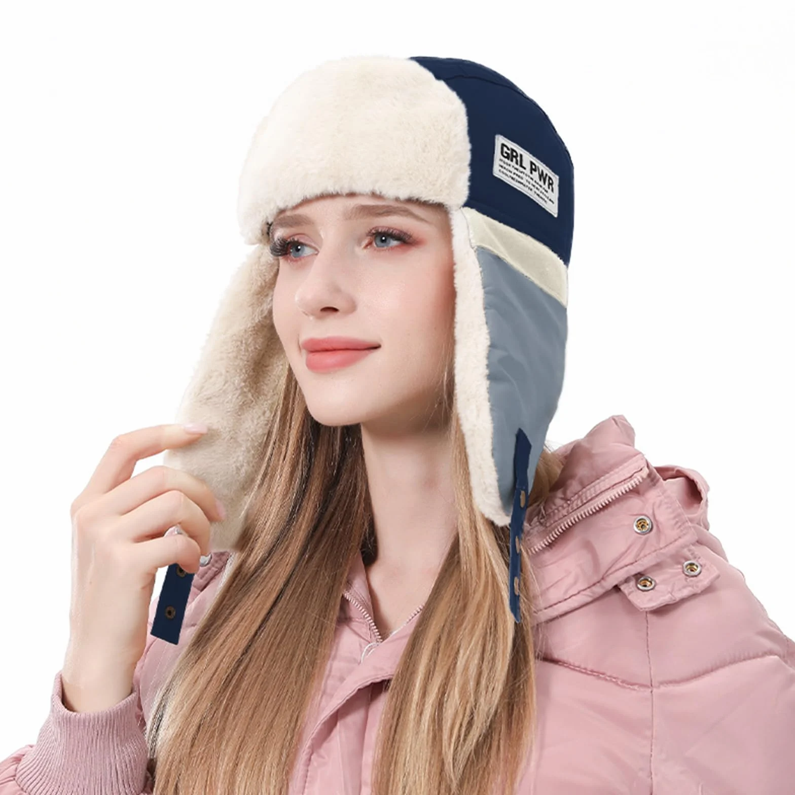 Rayson Męska czapka zimowa Ushanka, ciepła czapka lotnicza, czapka damska z klapkami na uszy, uniseks, wiatroszczelna, trapper czapka męska do jazdy na nartach, łyżwach