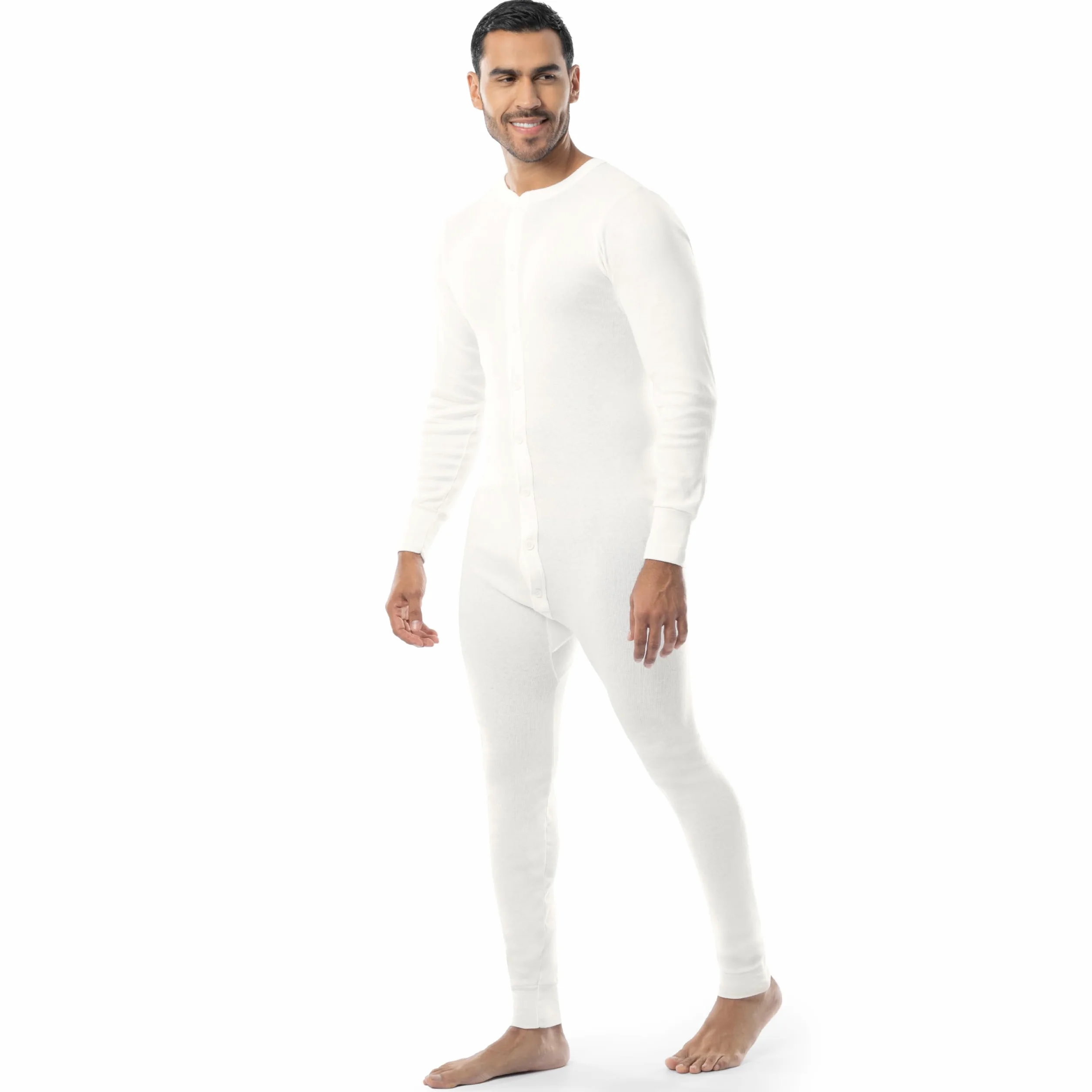 INDERA Bielizna Union Suits Mężczyźni Cotton Rib Knit Union Suit (1 w zestawie)