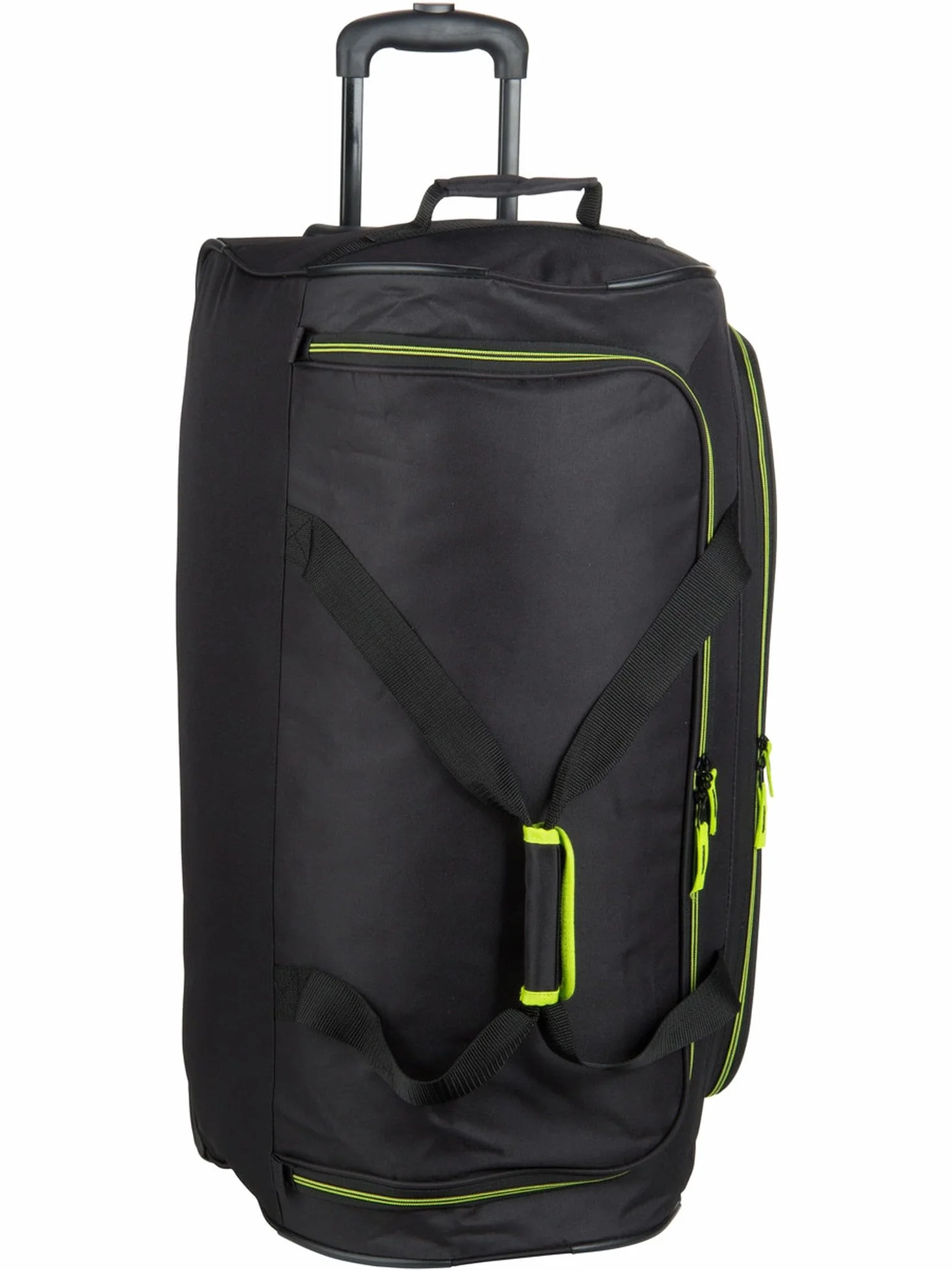 Seria Bagażu Basics Fresh: Miękka Torba Podróżna na Kółkach, O Sportowym Wzornictwie, 2-Kołowa Torba Podróżna na Kółkach, Rozmiar L, 096277-01, 71 cm, 89 Litrów, Czarna