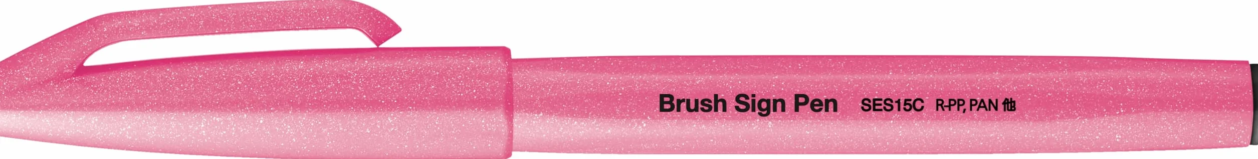Pentel SES15C-FPX Brush Sign Pen neonowo-różowy, długopis z włókien, końcówka przypominająca pędzel, 1 sztuka