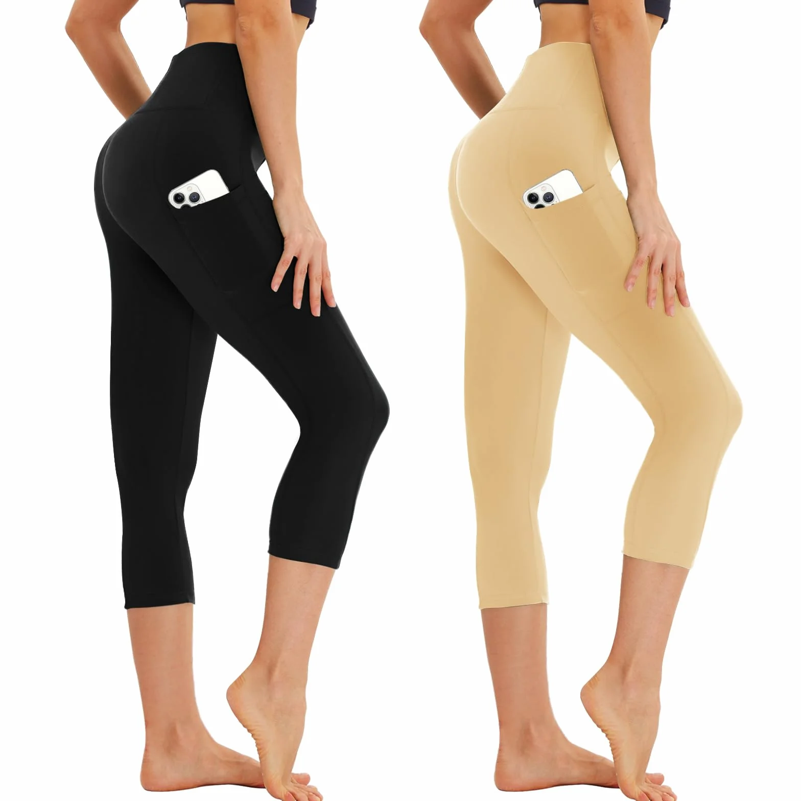 AMIYOYO Damskie legginsy termiczne z podszewką, z wysokim stanem, nieprzezroczyste, z polarem, ciepłe, przytulne, elastyczne, sportowe legginsy