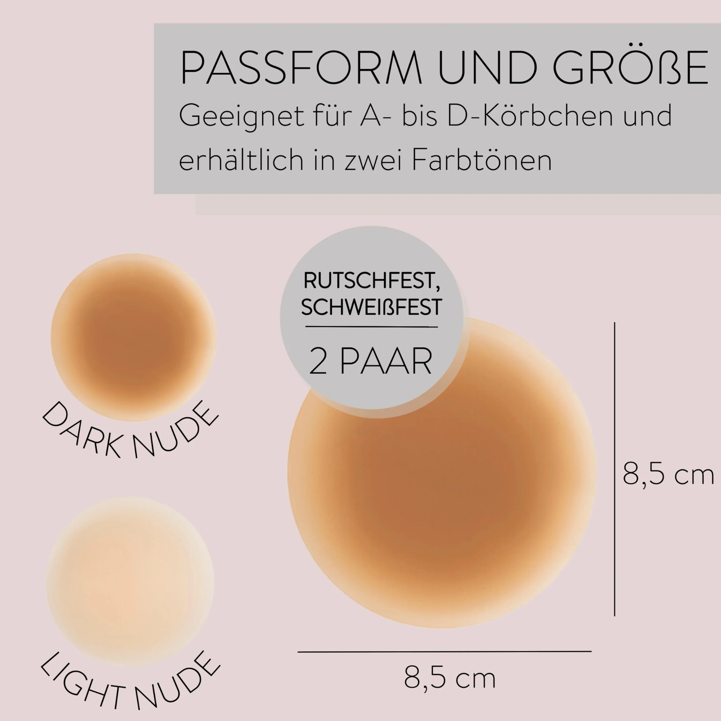 PARSA Beauty Silikonowe etui na sutki – niewidoczna alternatywa biustonosza dla miseczek A-D – wielokrotnego użytku i wodoodporna – 100% nieprzejrzysta – pokrowiec na sutki damskie