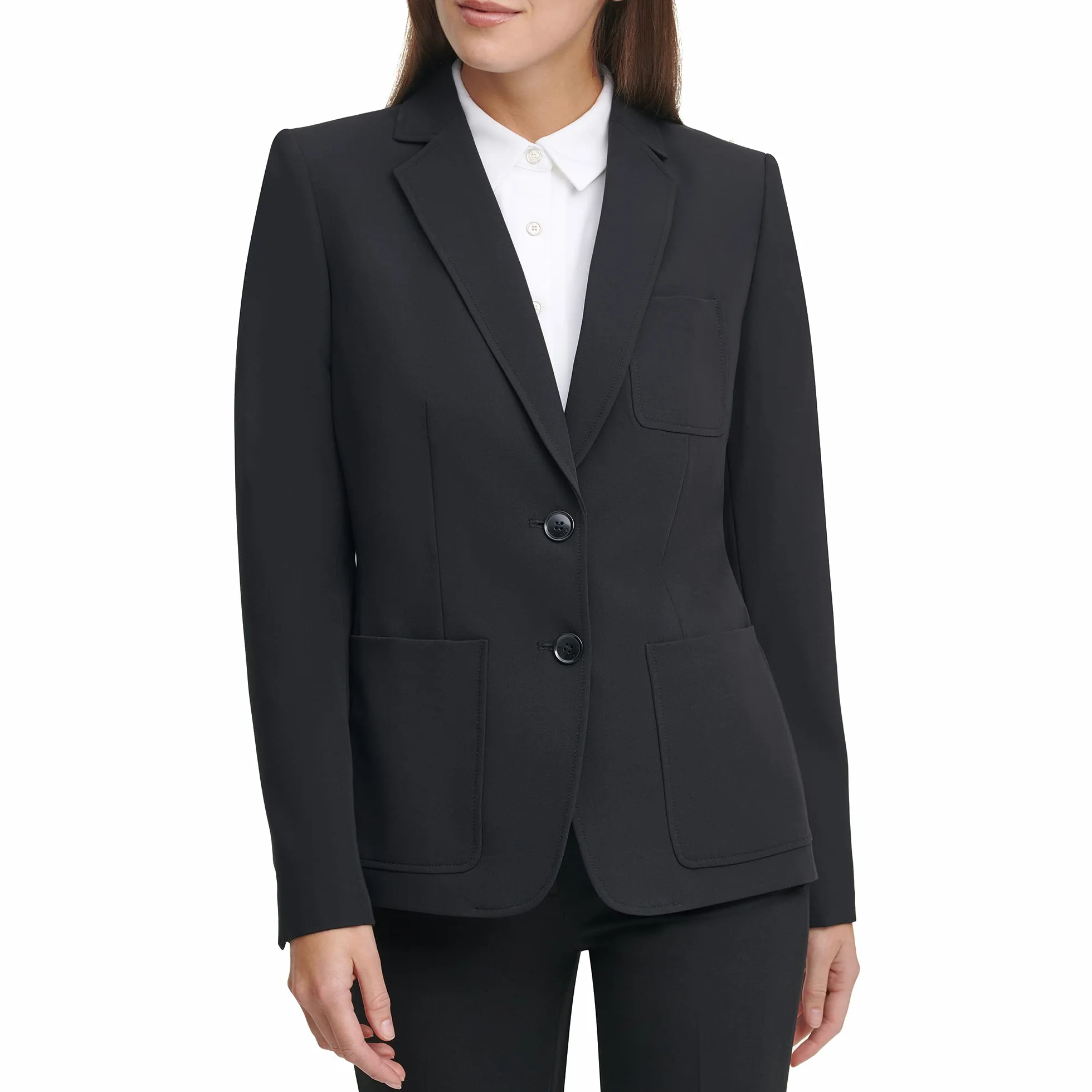 Tommy Hilfiger Blezerek Kobiety Blazer Business Jacket With Flattering Fit And Single-button Closure