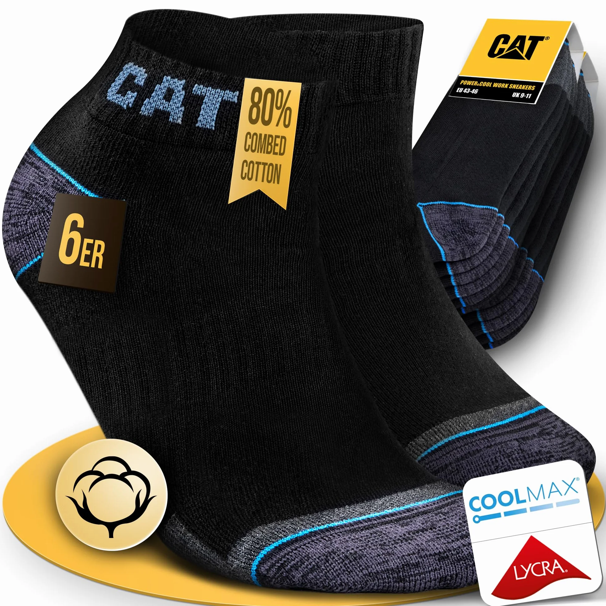 CAT CATERPILLAR POWER & COOL WORK SNEAKERS Skarpety robocze Sneakers, skarpety robocze, skarpety robocze, rozmiary 39-42, 43-46, 47-50