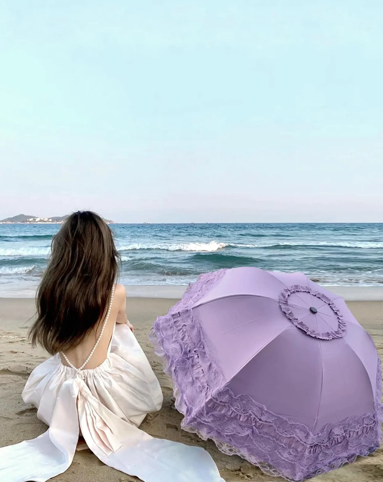 URAWESO Vintage koronkowy parasol gotycki parasol UV ochrona przed słońcem czarownica cosplay sesja zdjęciowa rekwizyty dekoracja na imprezę