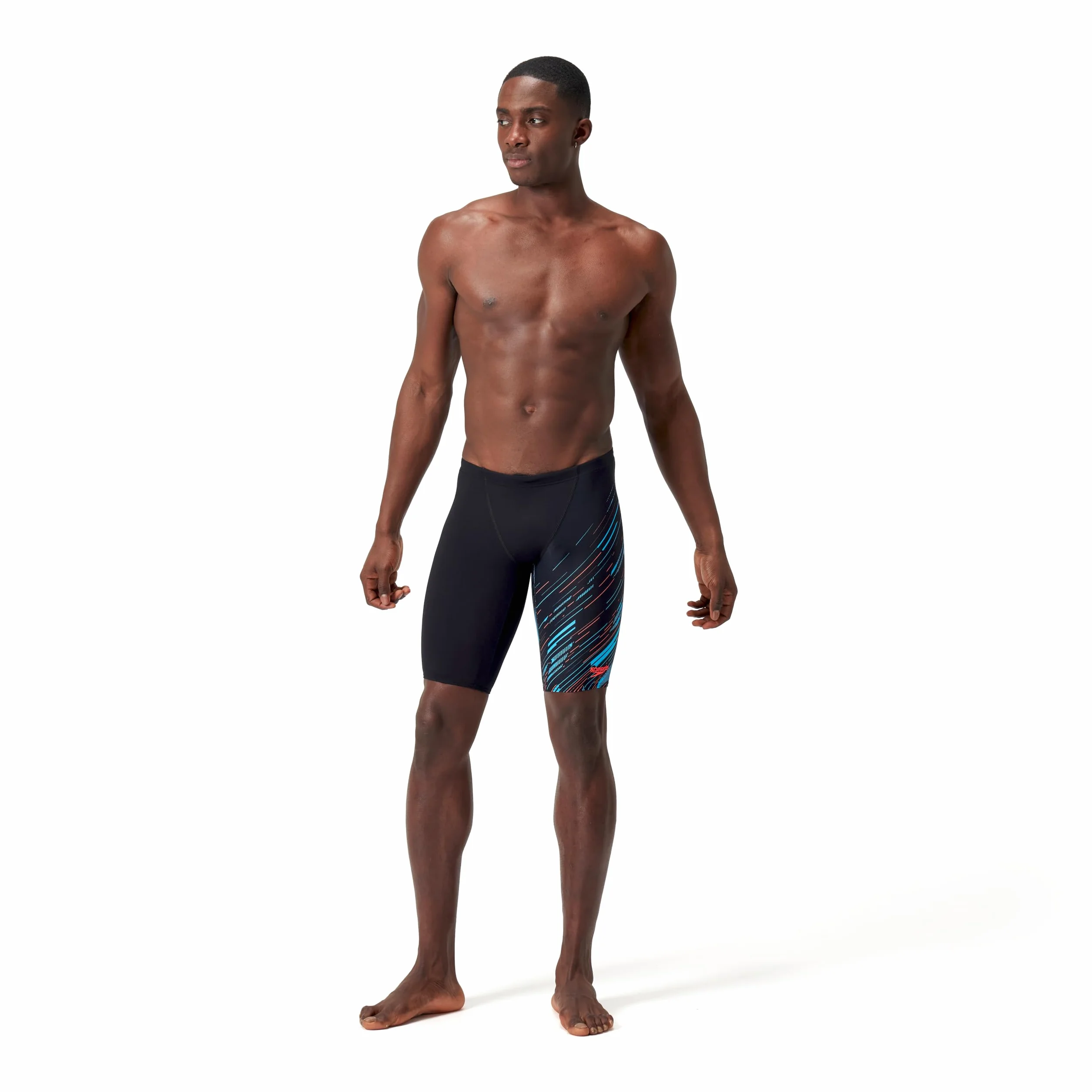 Speedo Jammer Hyperboom V-Cut dla mężczyzn, szybkoschnący, trening, fitness, odporny na działanie chloru (1 szt.)