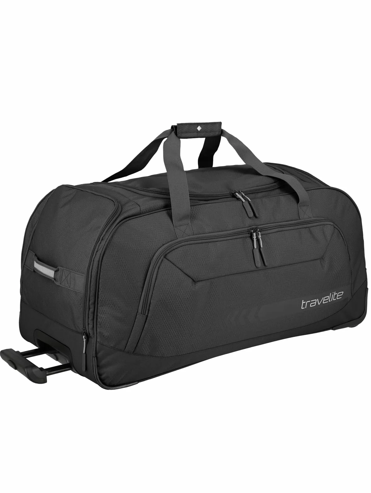 Travelite Duża torba podróżna na kółkach, XL, kick off, praktyczna torba podróżna na kółkach, na urlop i do uprawiania sportu, czarny, Trolley Reisetasche XL (77 cm), torba podróżna na kółkach