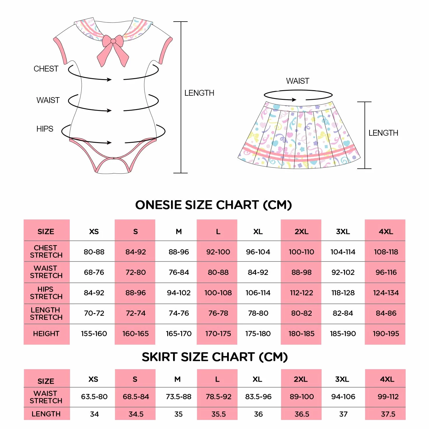 LittleForBig Bawełniany Romper Onesie Piżama Bodysuit - Klasyczny japoński komplet spódniczki Onesie dla dziewczynek w wieku szkolnym Kolor M