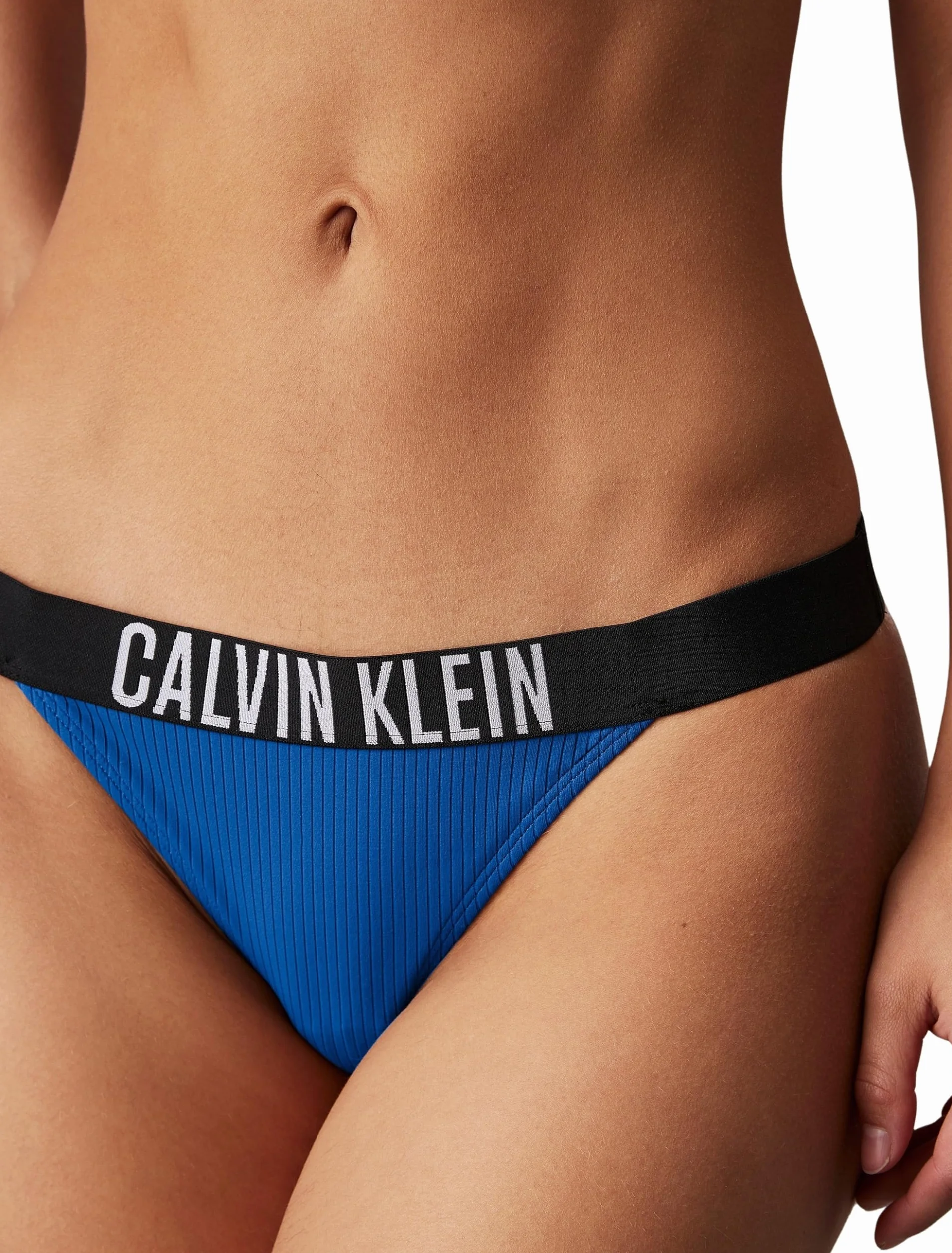 Calvin Klein Bikini damskie LV00Q62752 Kąpielówki, niebieskie (naszywka niebieska), XL, Niebieski (łata niebieska), XL