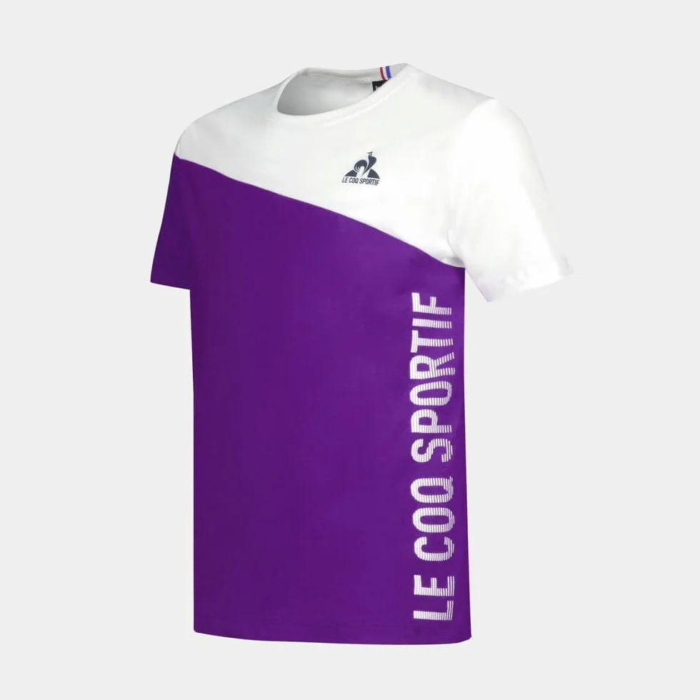 Le Coq Sportif Podkoszulek Uniseks - dzieci Bat Tee Ss N°1 Enfant N.o.w/Violet J.