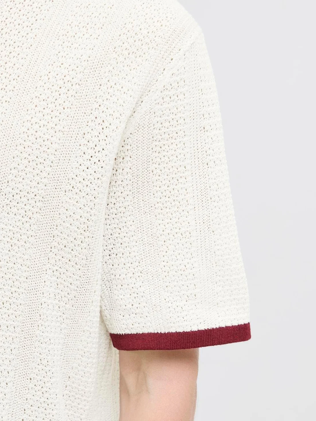 JACK & JONES Jorgramercy Knit Ss Retro Polo, Sea Salt, L