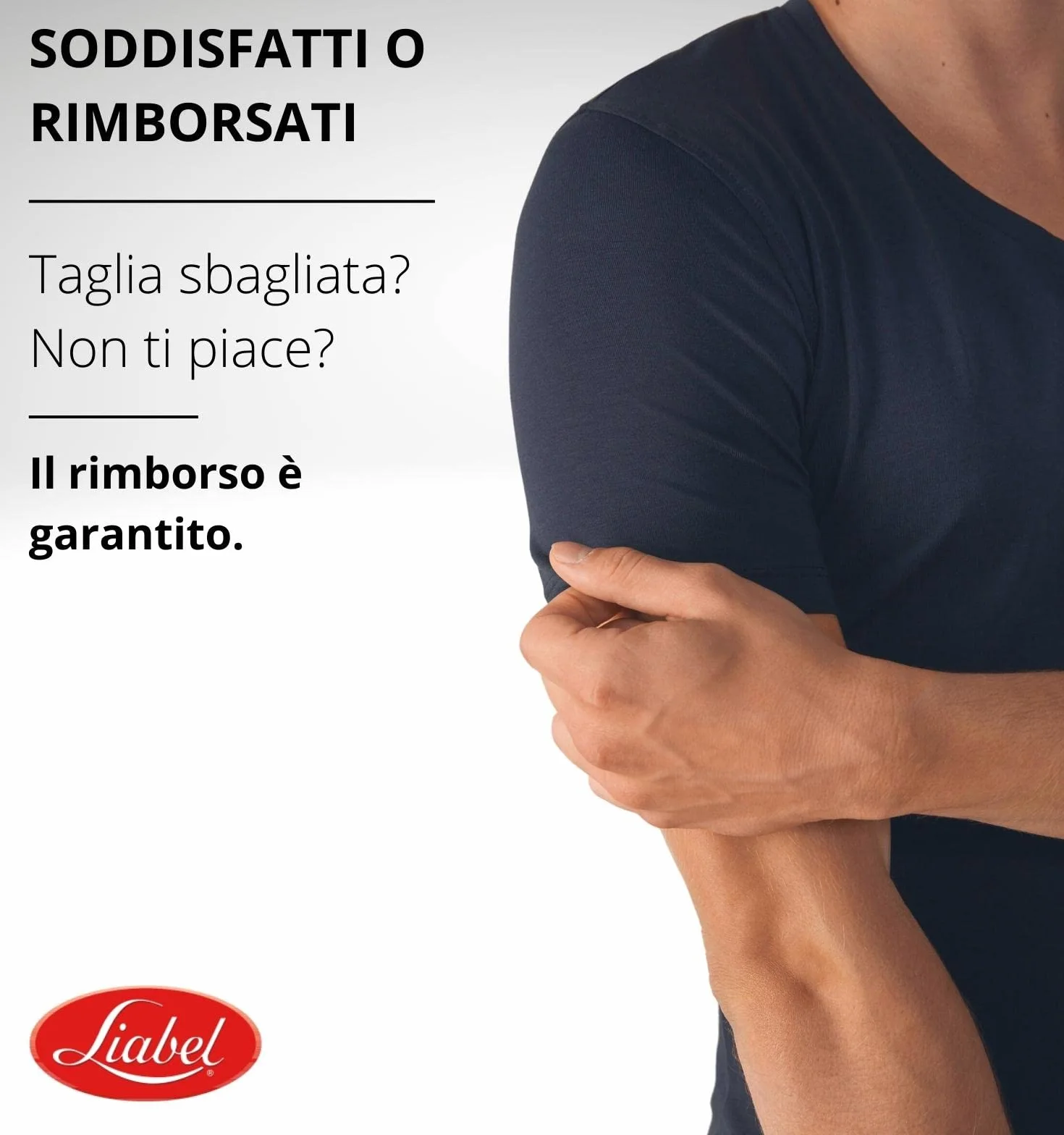 Liabel ® 3 Koszulki Intime Mężczyźni Ciepła Bawełna Termiczna Dekolt w kształcie litery V i szyi Paczka, 3 V Neck Niebieski, XL